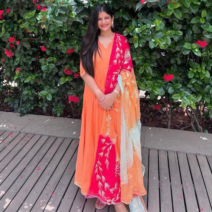 Peach Gotta Salwar Suit