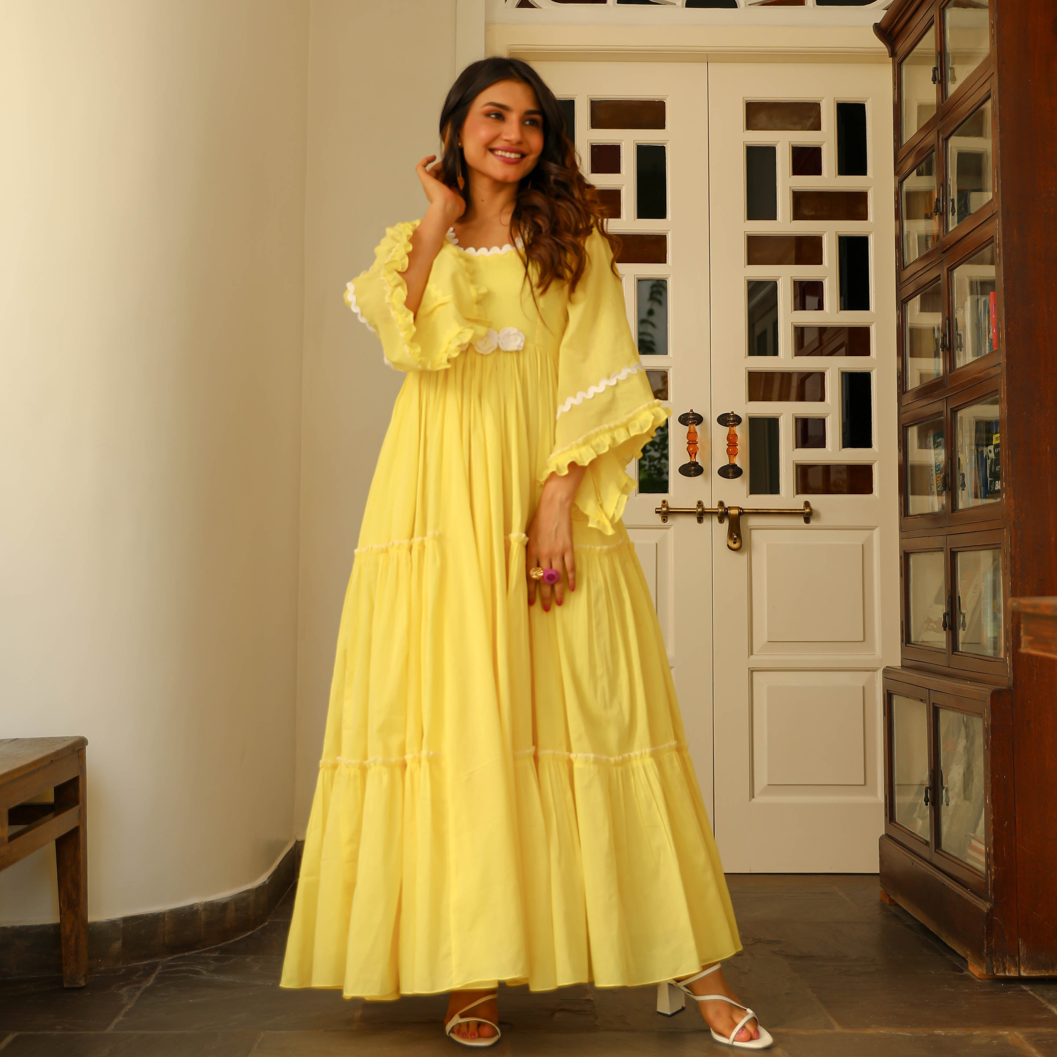 Bunaai Elfin Yellow Comfy Cotton Dress