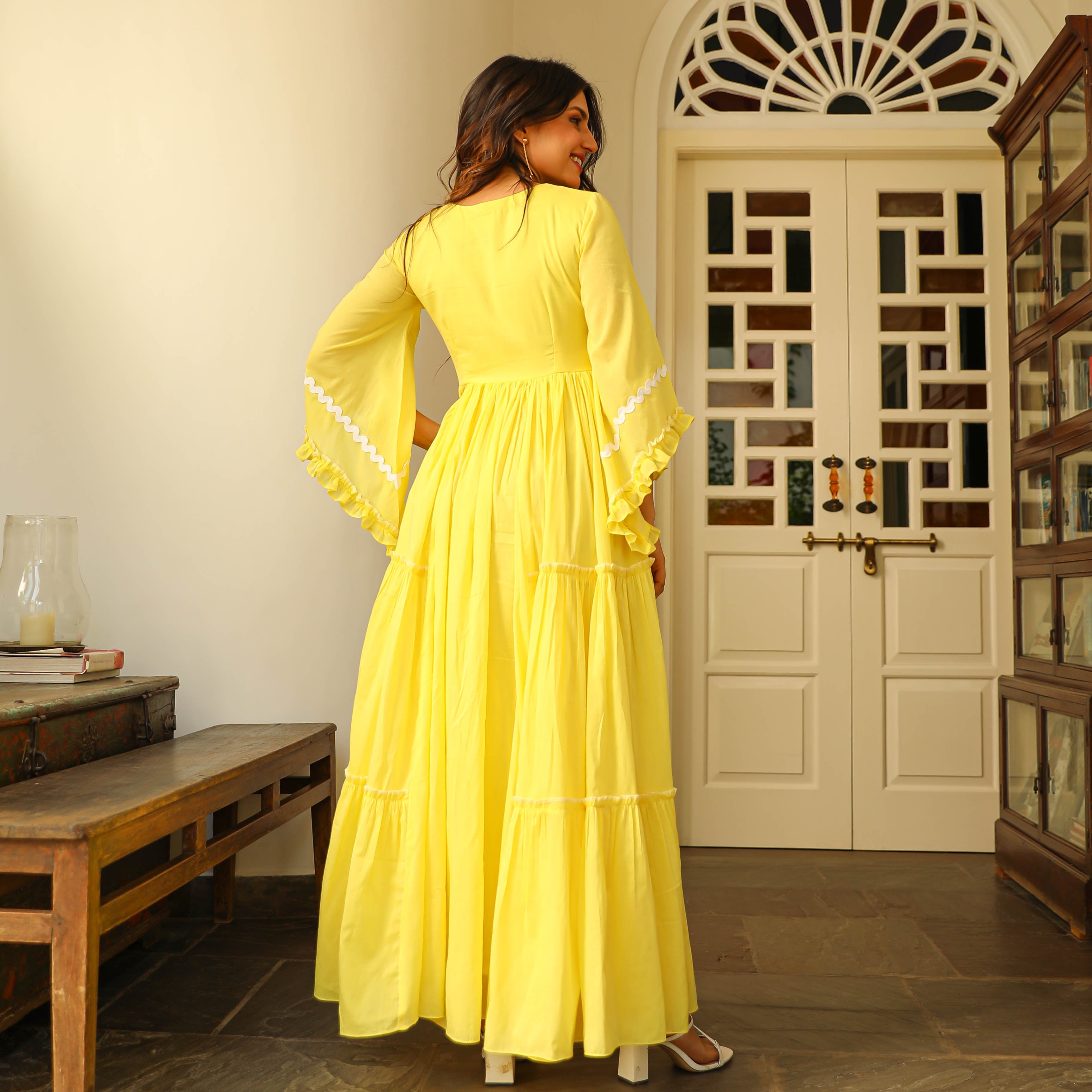 Bunaai Elfin Yellow Comfy Cotton Dress