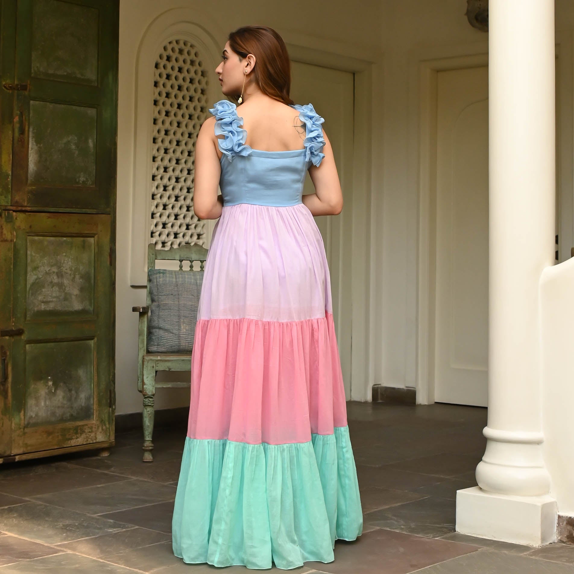 Bunaai DUSTY JADE PINK COTTON DRESS