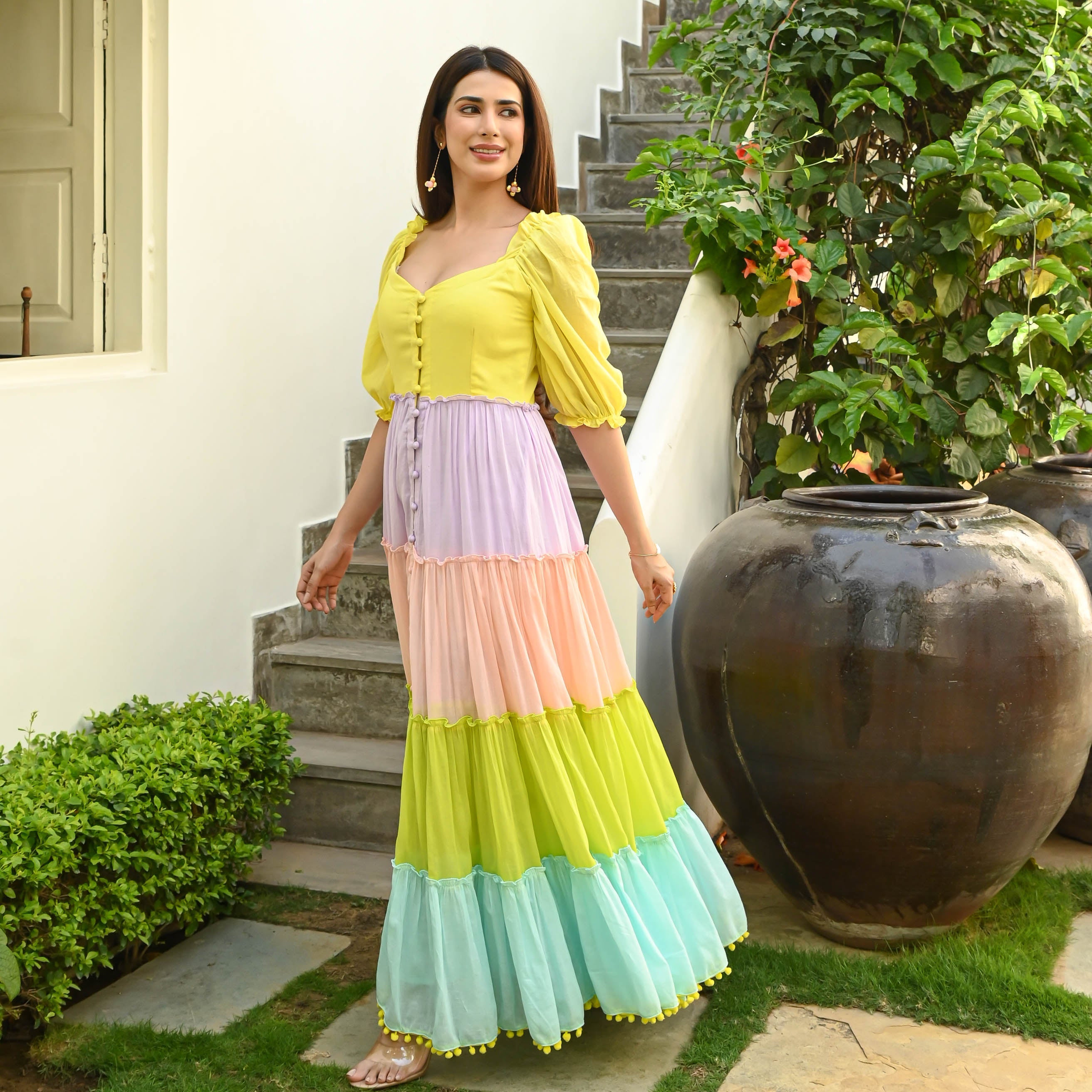 Bunaai PASTEL SHADES COTTON DRESS