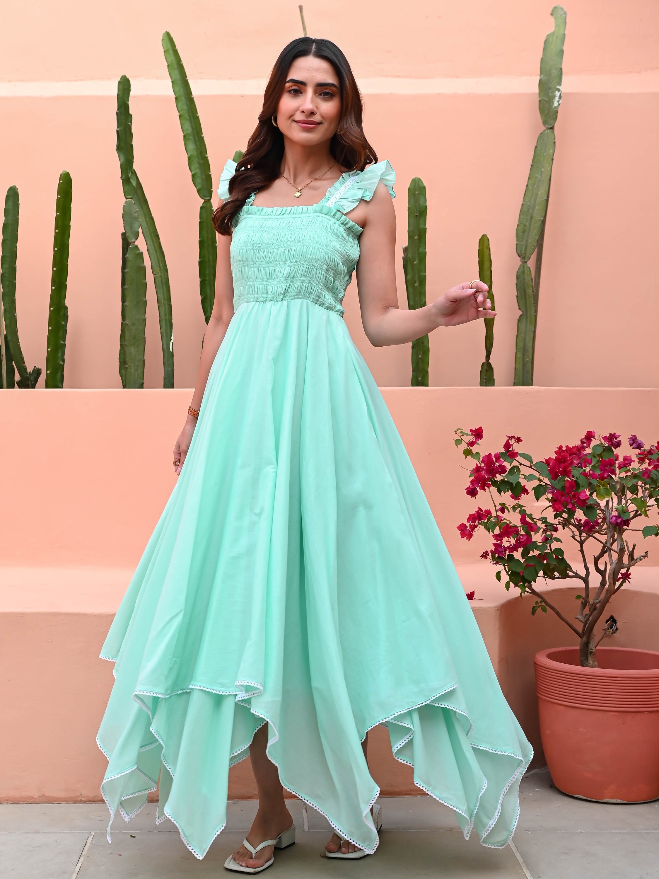 Island Highlow Cotton Dress