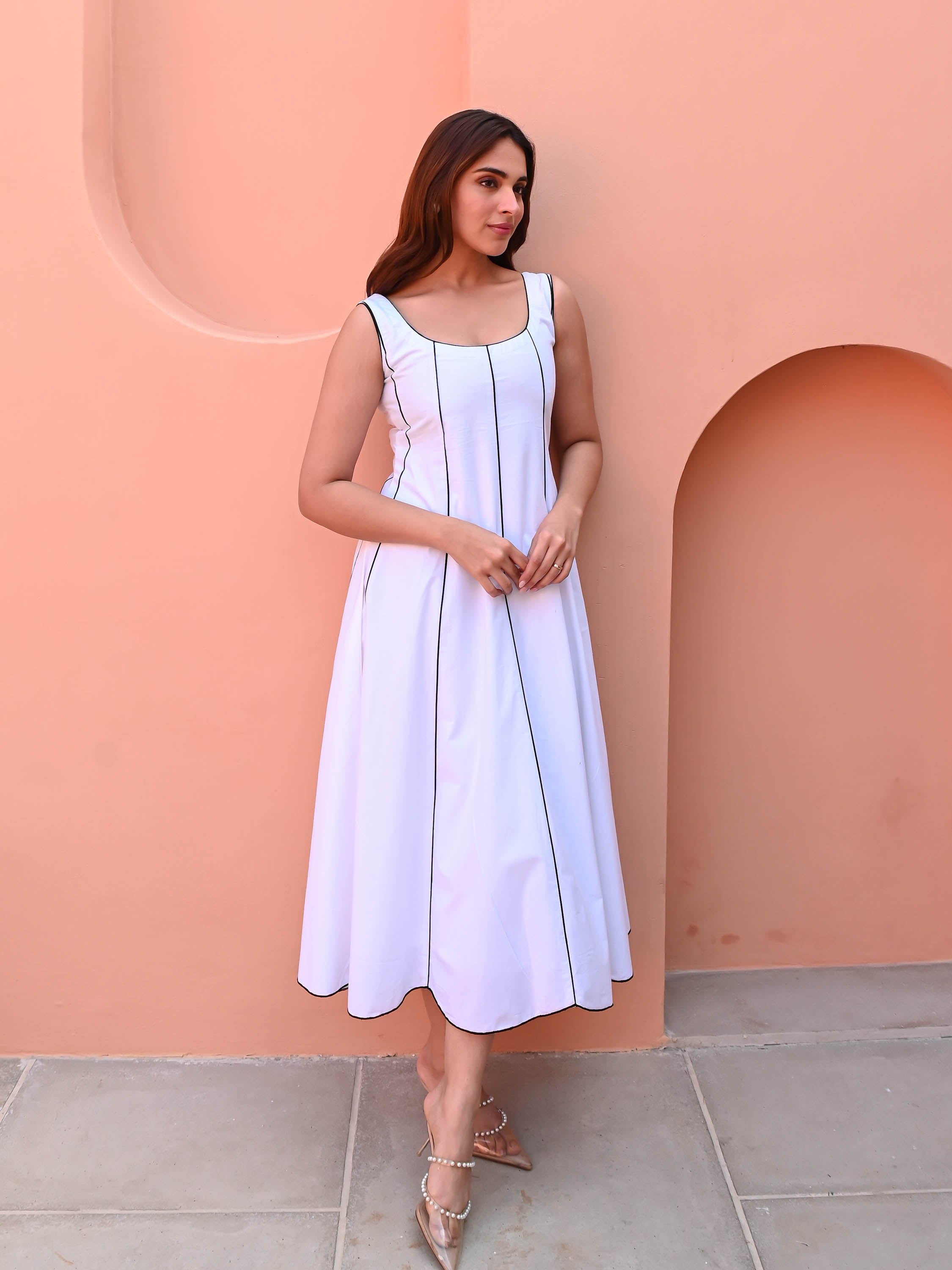 Frost White Cotton Dress