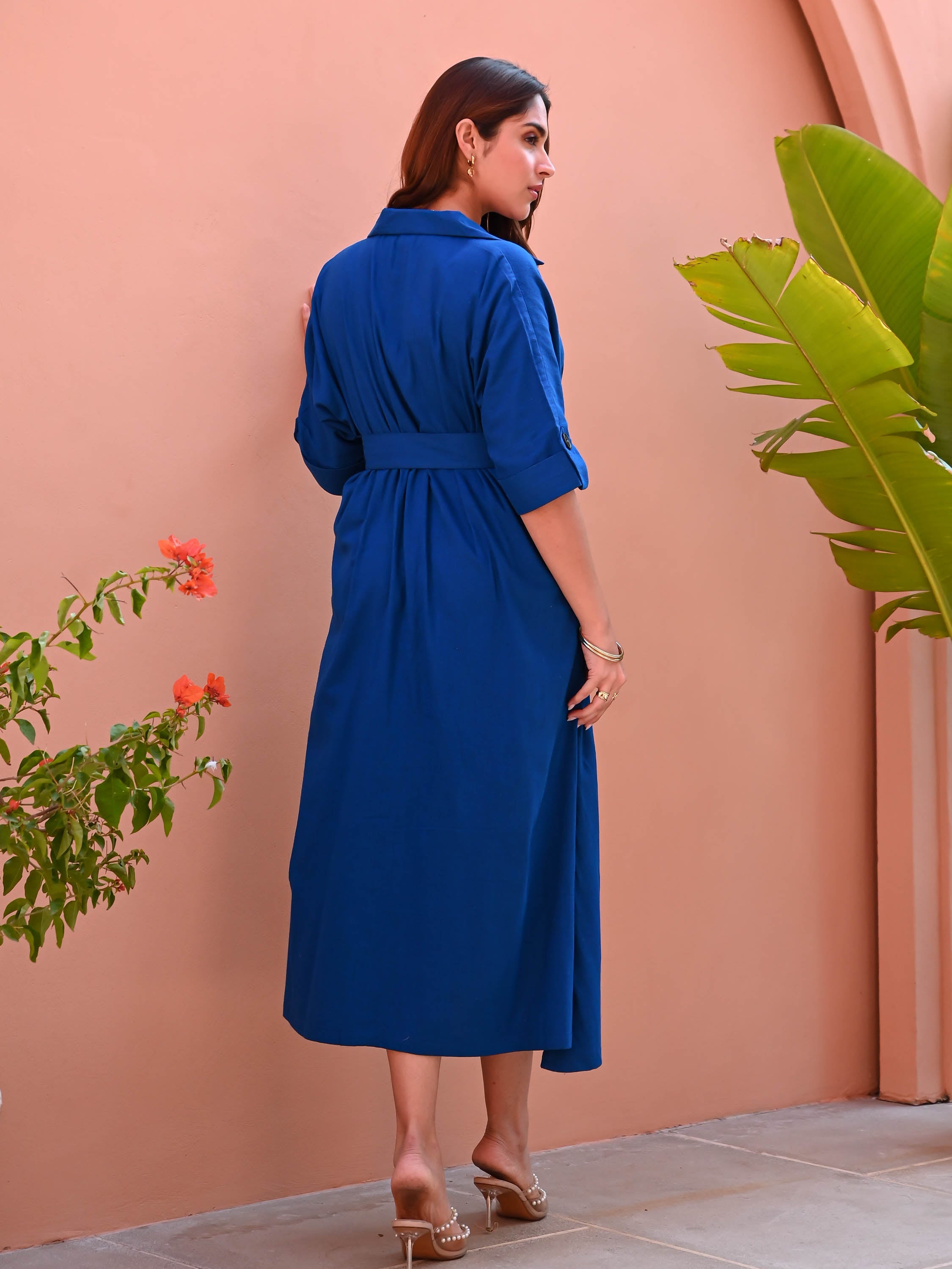 Indigo Peont Cotton Dress