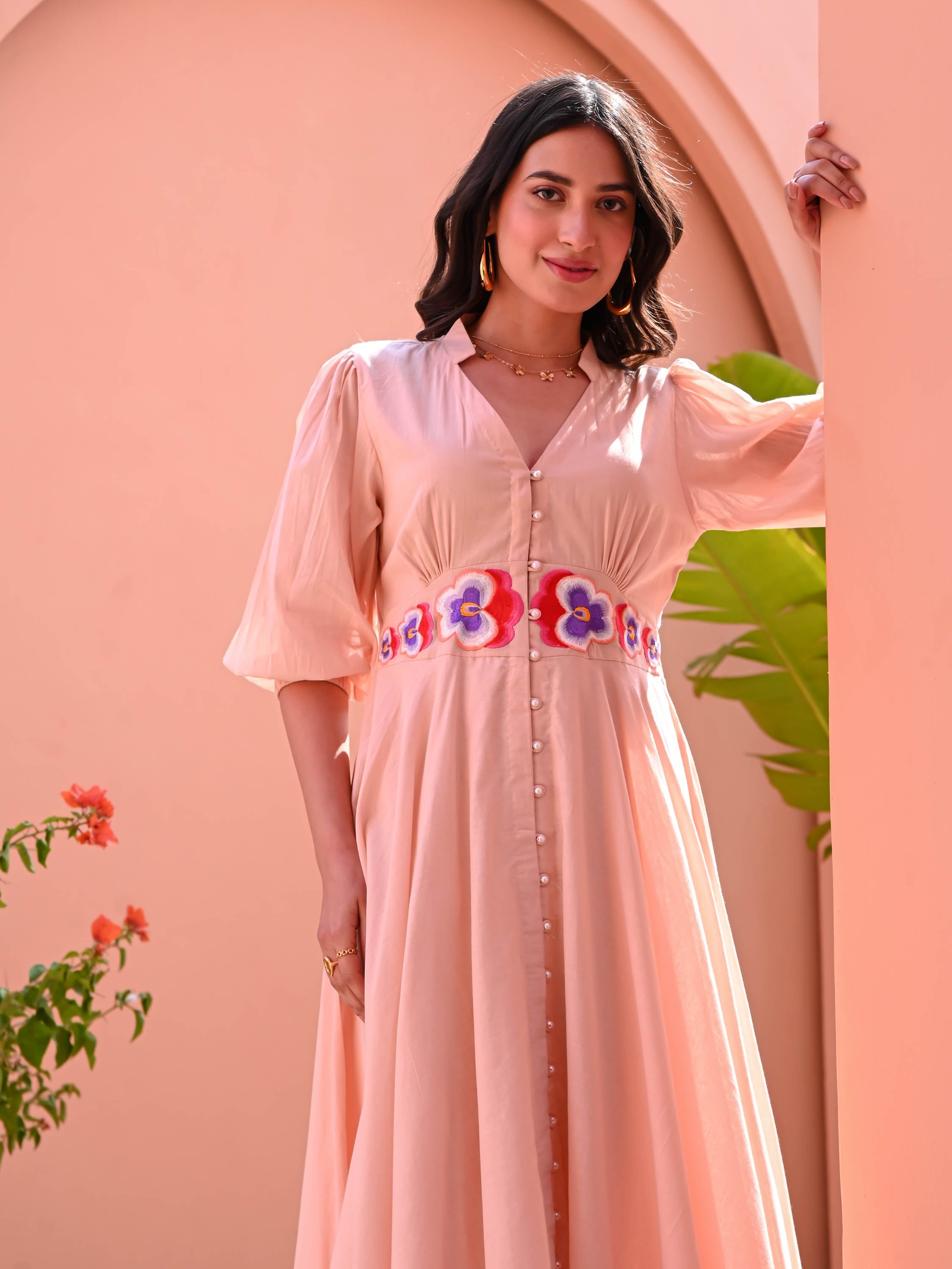 Pale Rose Cotton Dress
