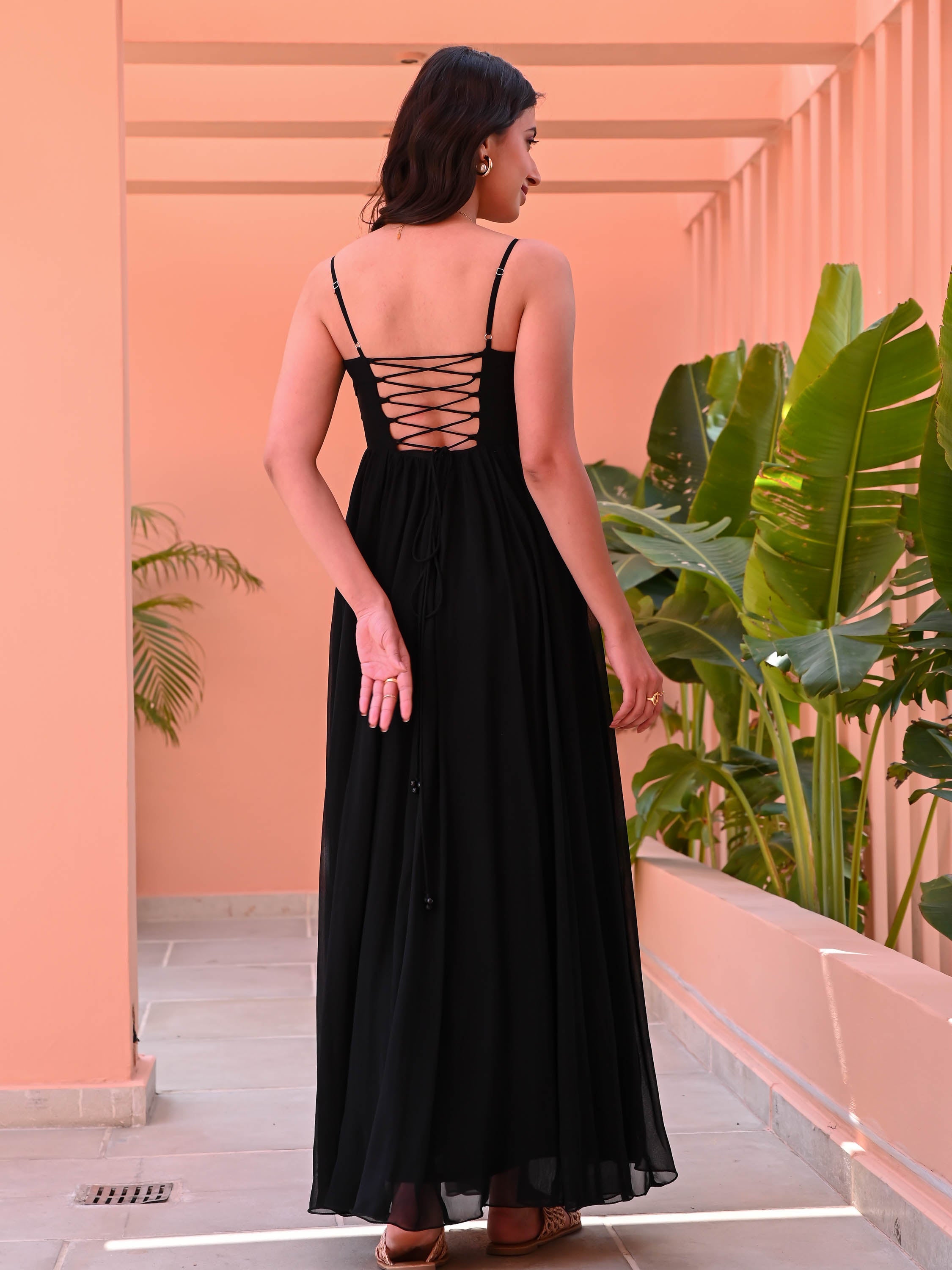 Black Criss Cross Dress