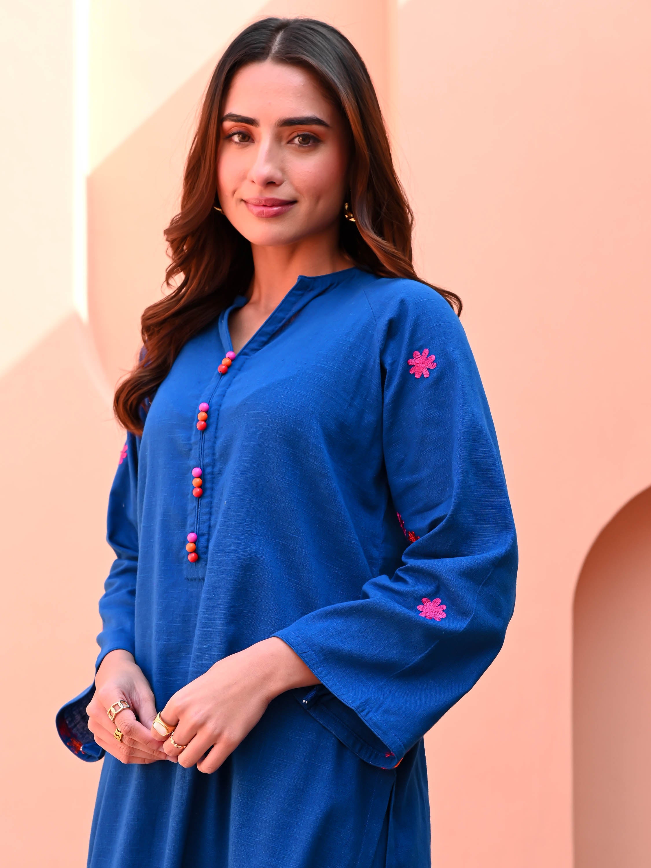 Lapis Blue Cotton Kurta Set