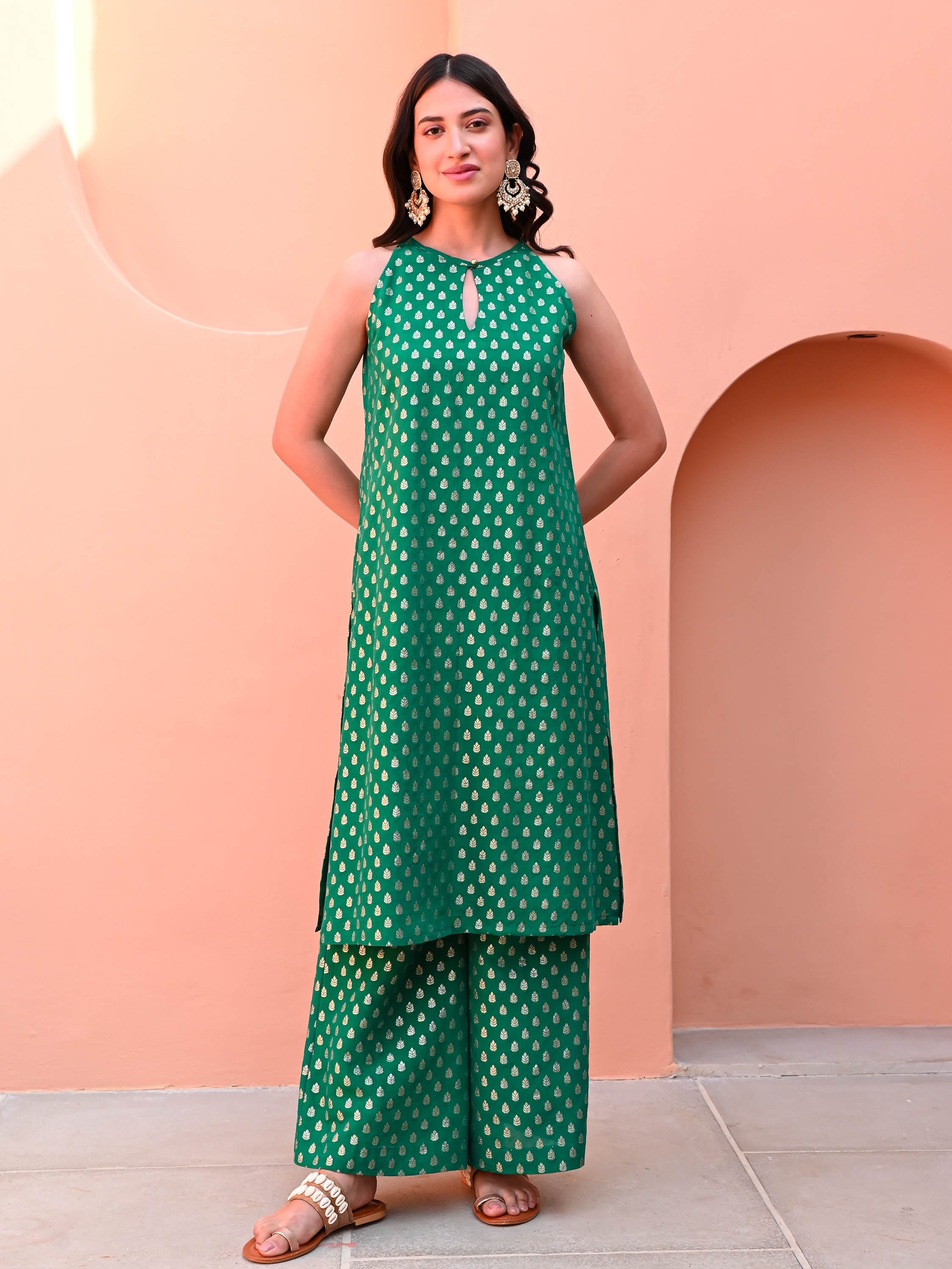 Lush Meadow Silk Kurta Set