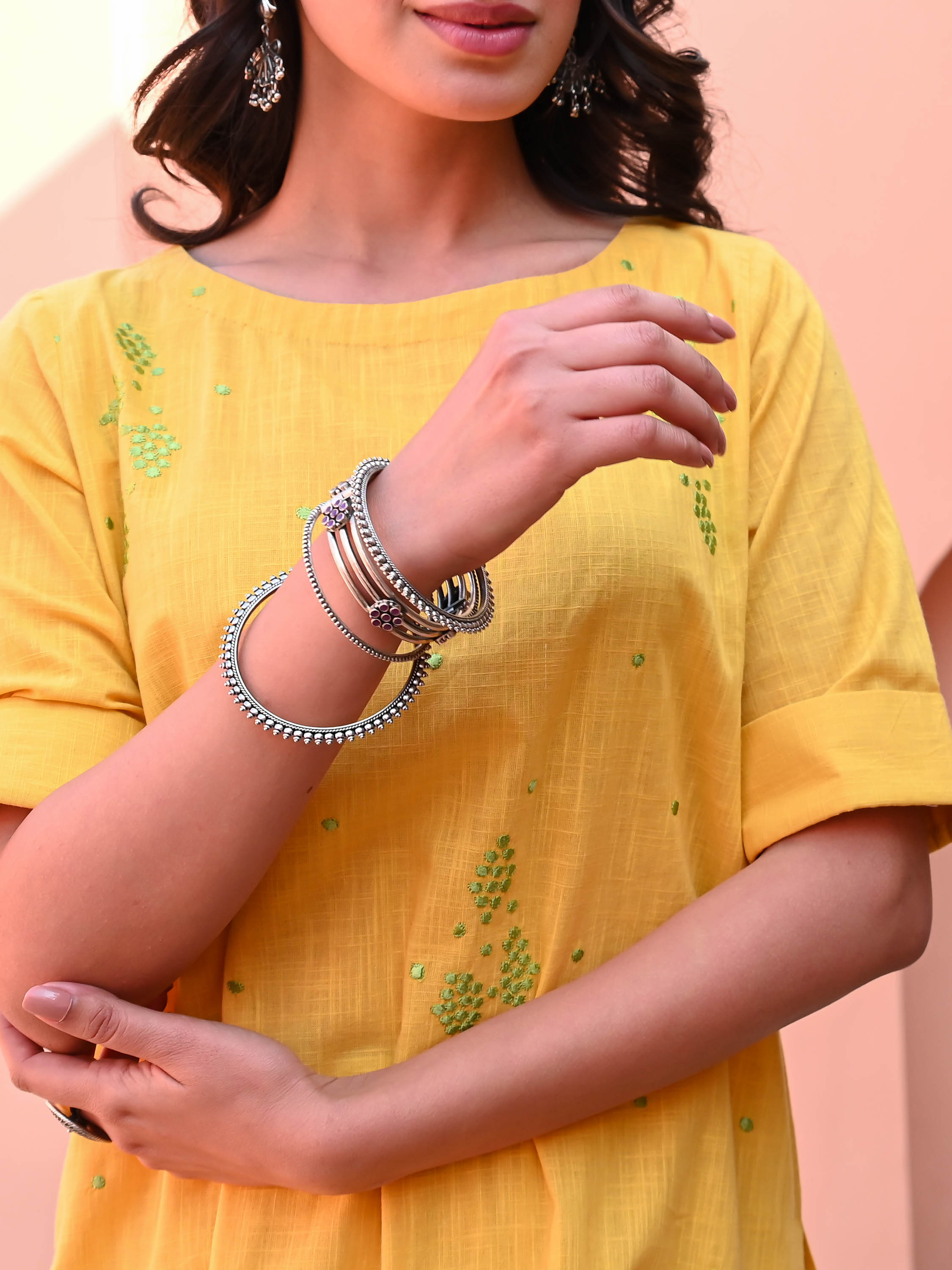 Lemon Yellow Cotton Kurta Pant