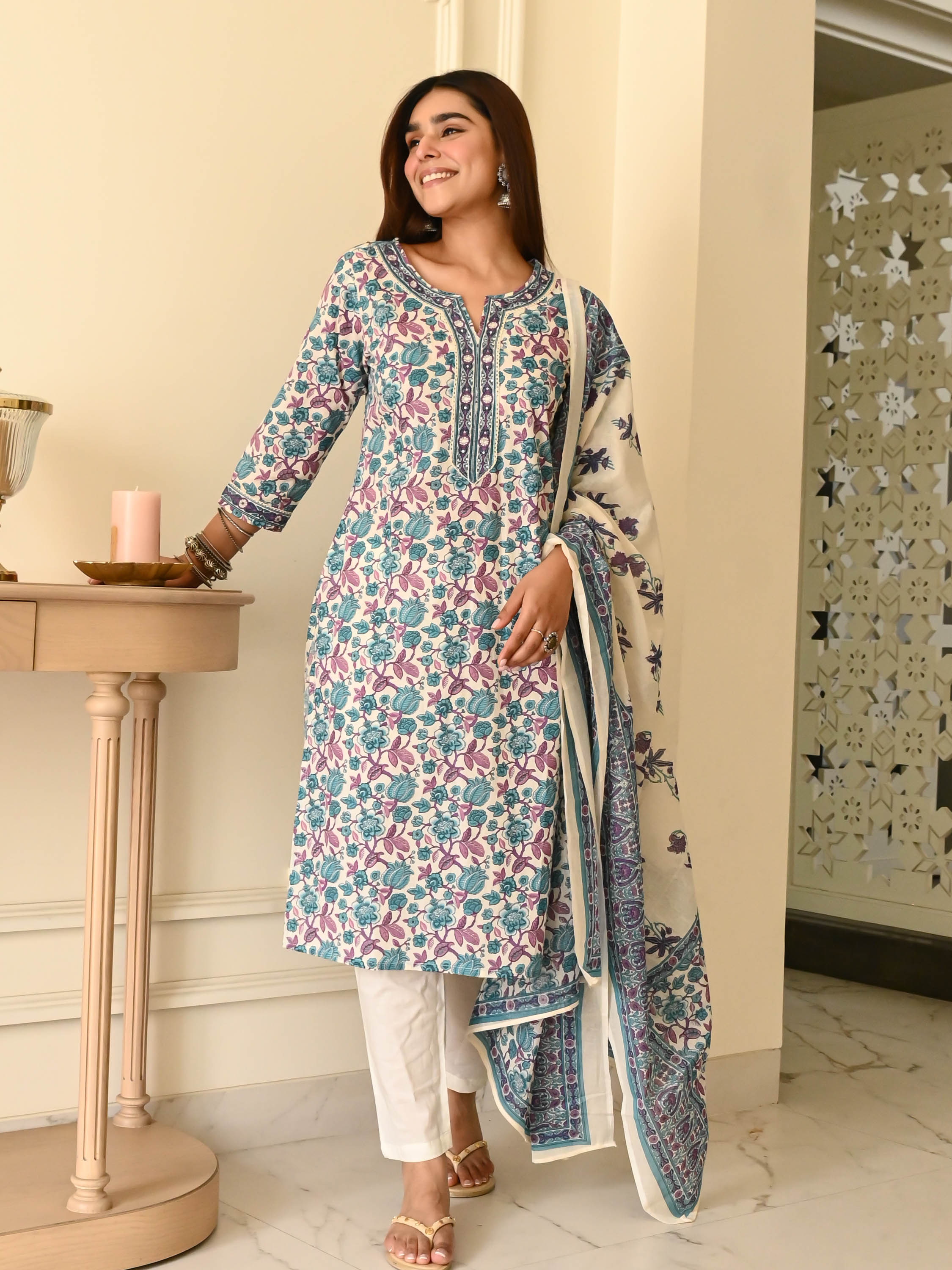 Bunaai Aarohi Cotton Suit Set