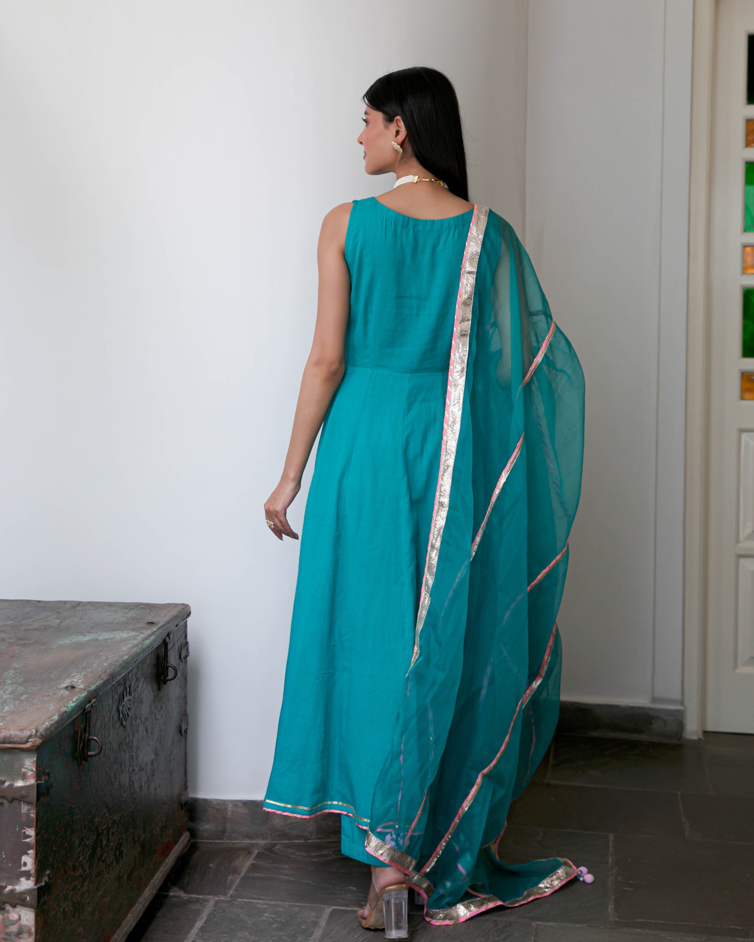 Cut Slevees Cotton Suit Set