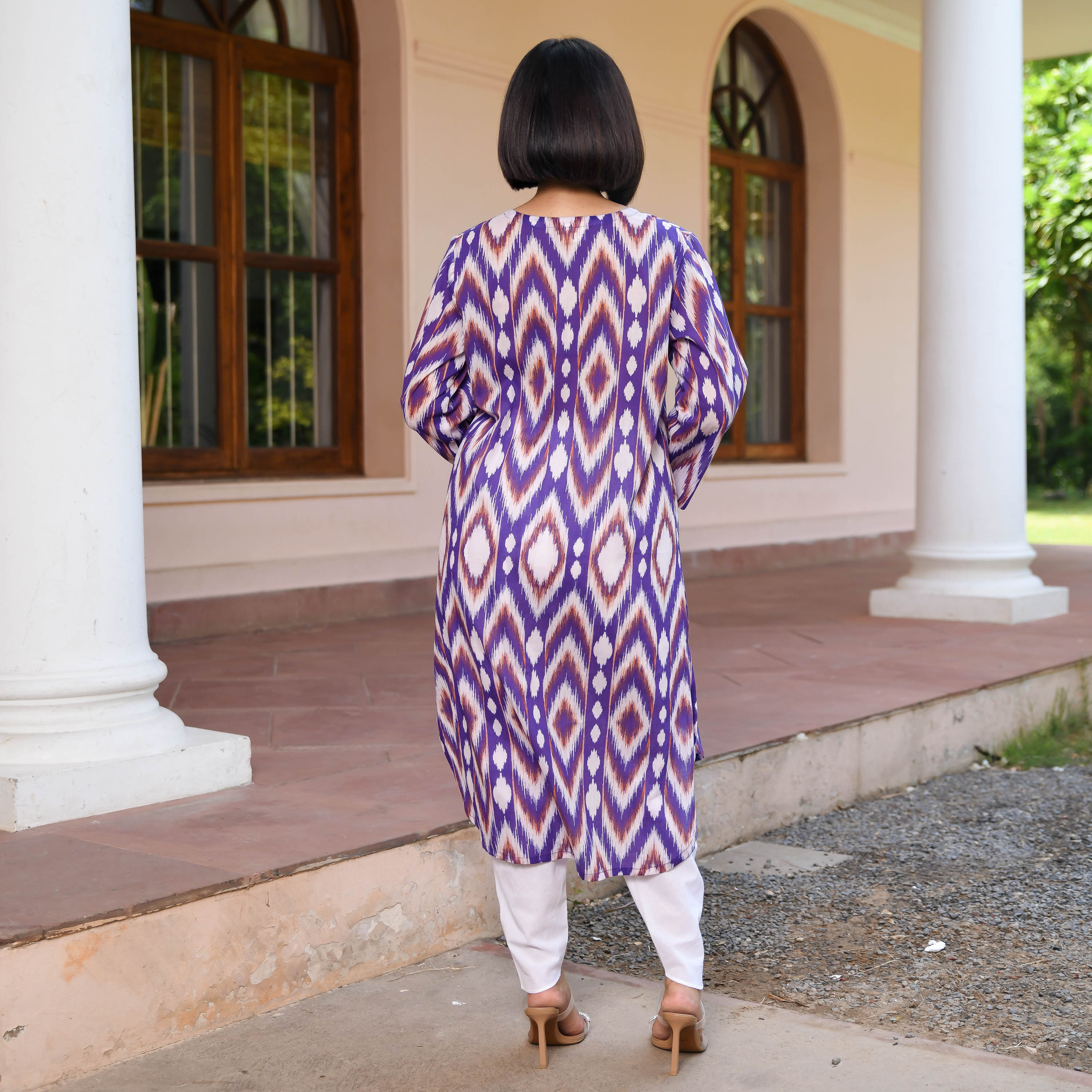 Ikkat Illusions Kurta Set