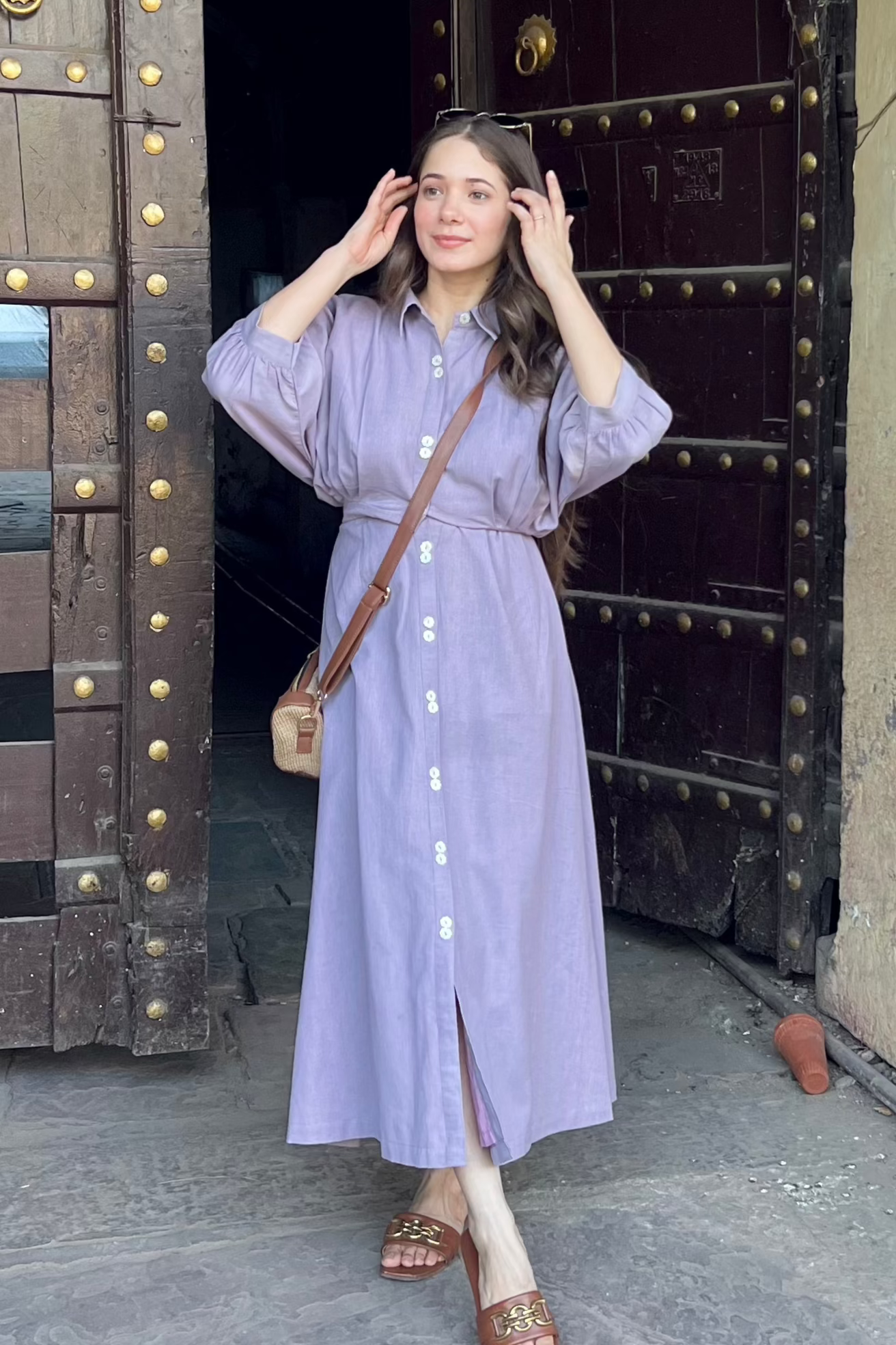 Lavender Grace Shirt Dress