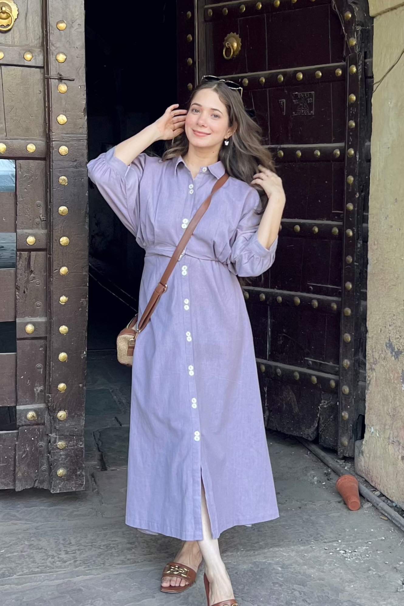 Lavender Grace Shirt Dress