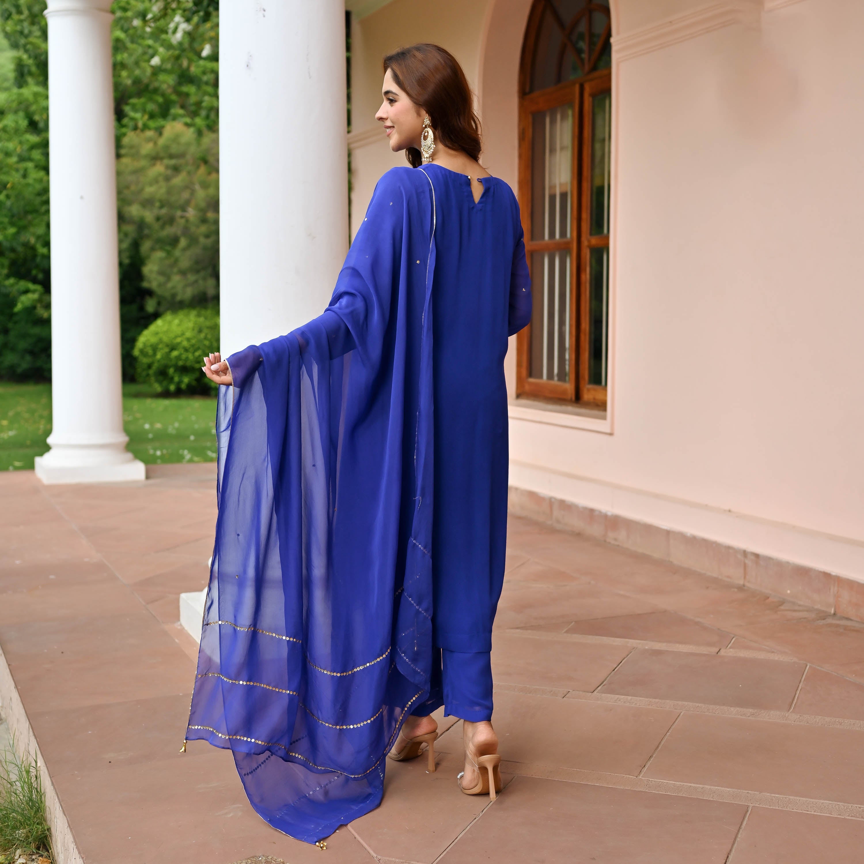 Blue Bliss Georgette Suit Set