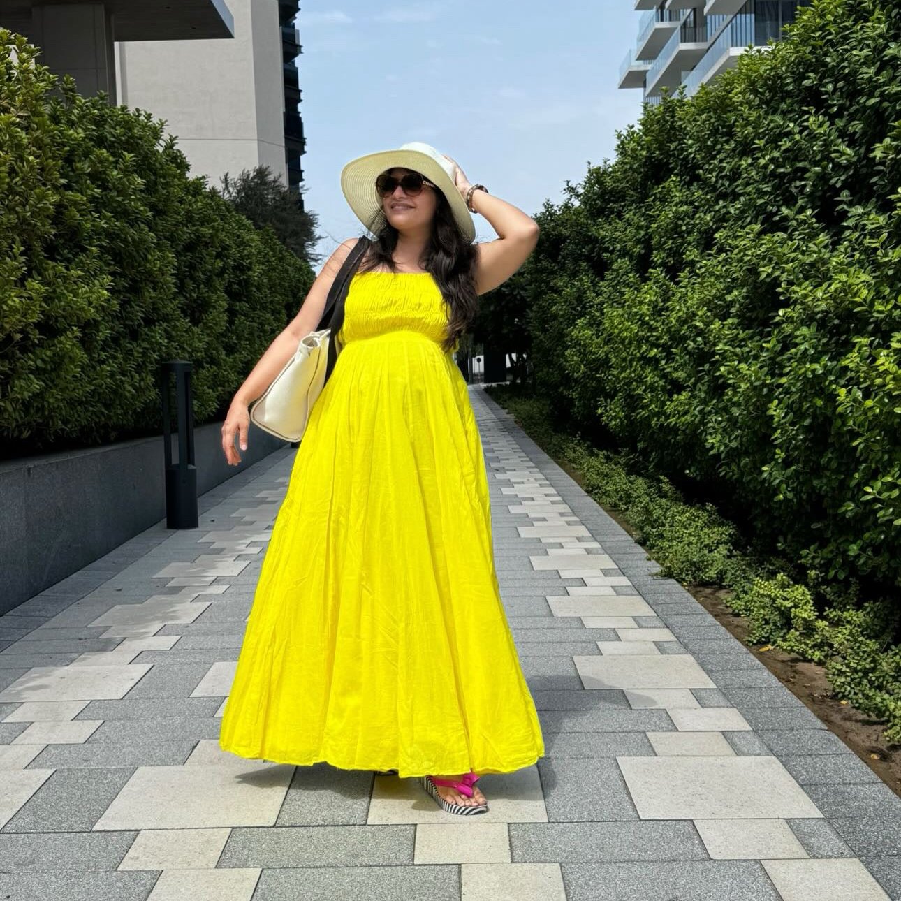 Bunaai BLAZING YELLOW COTTON DRESS