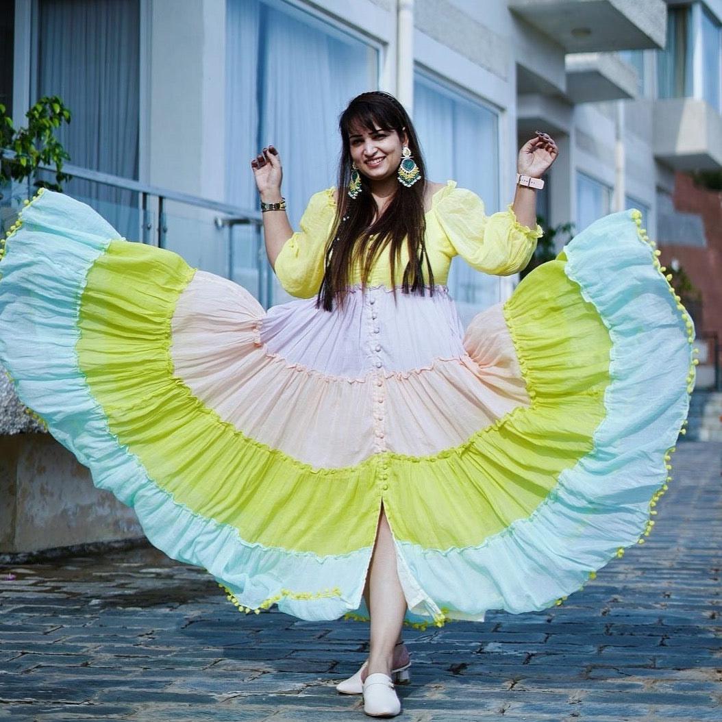 Bunaai PASTEL SHADES COTTON DRESS