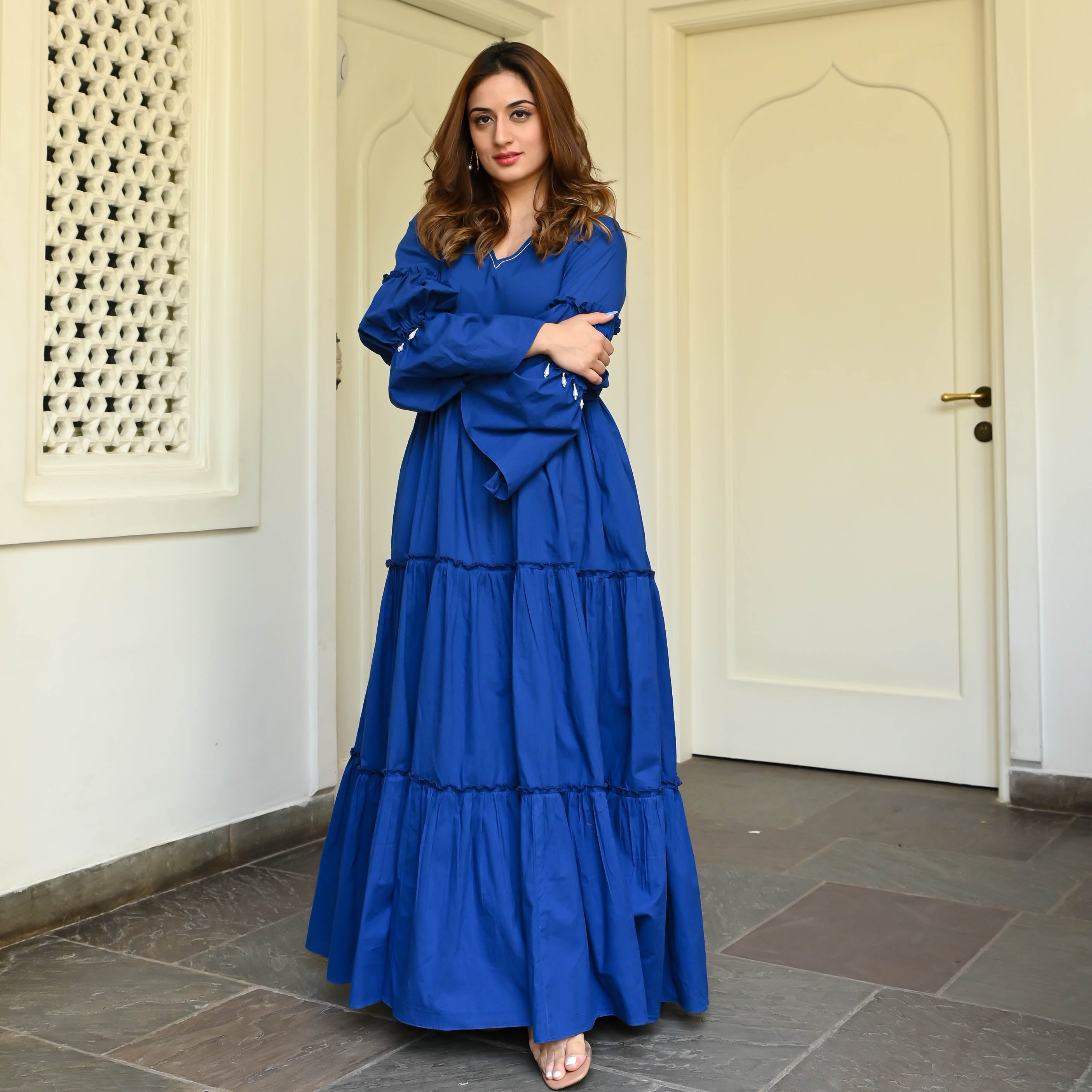 Bunaai Lapis Blue Cotton Dress