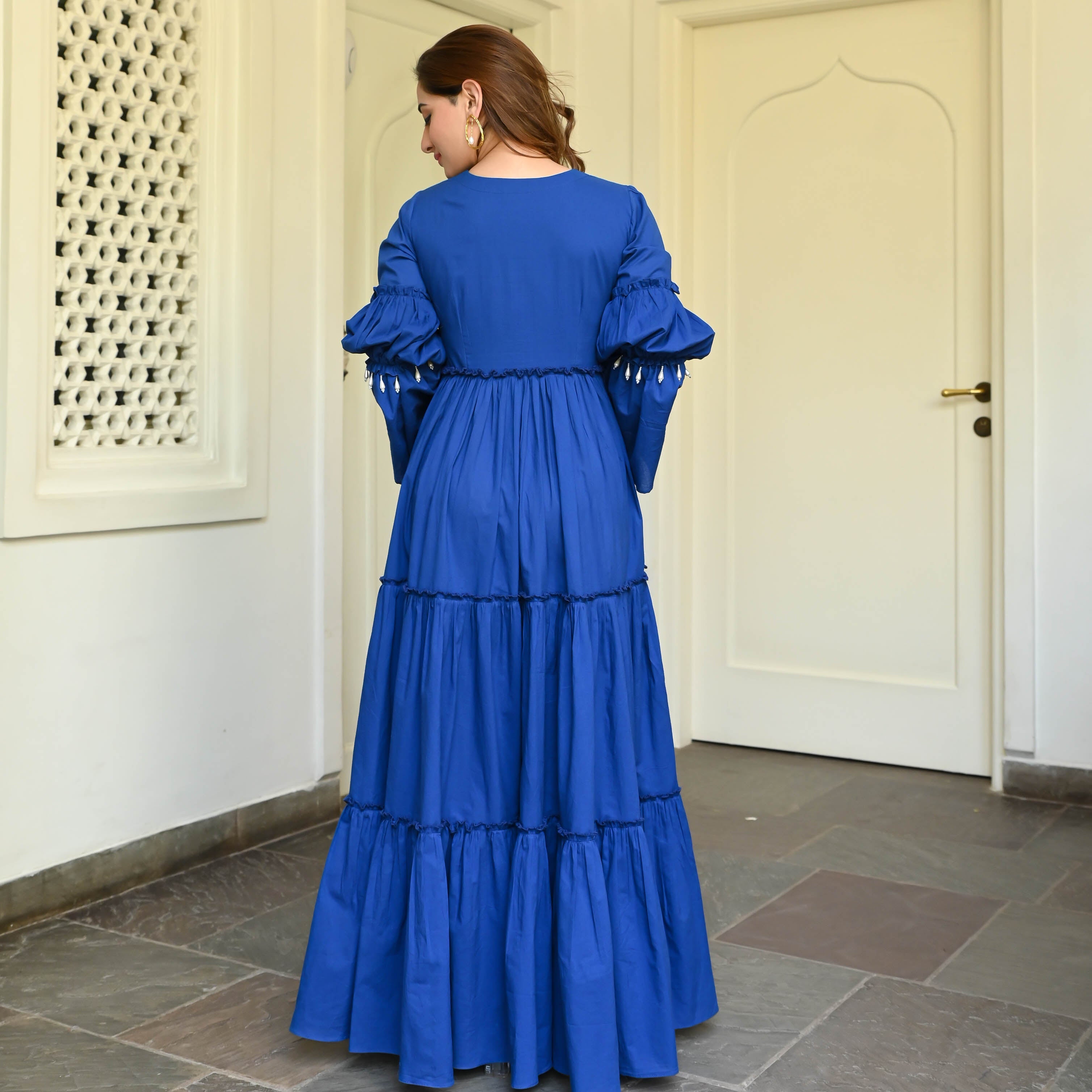 Bunaai Lapis Blue Cotton Dress