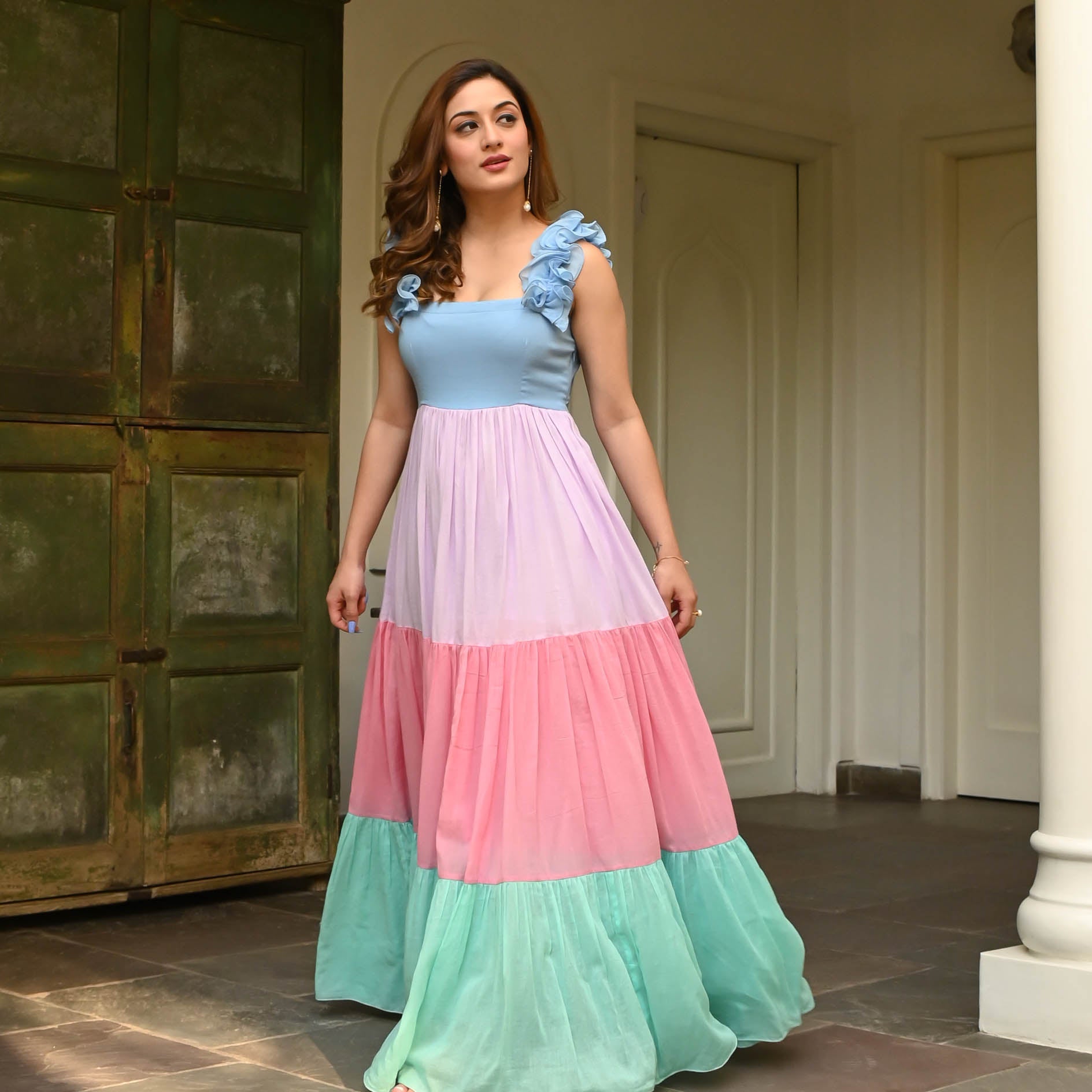 Bunaai DUSTY JADE PINK COTTON DRESS