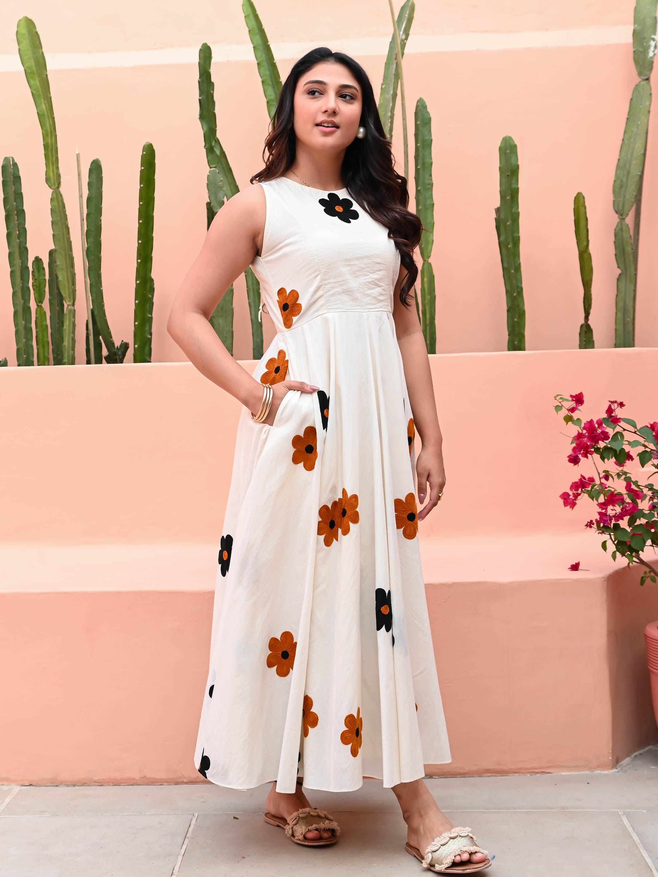 Snow White Embroidered Dress