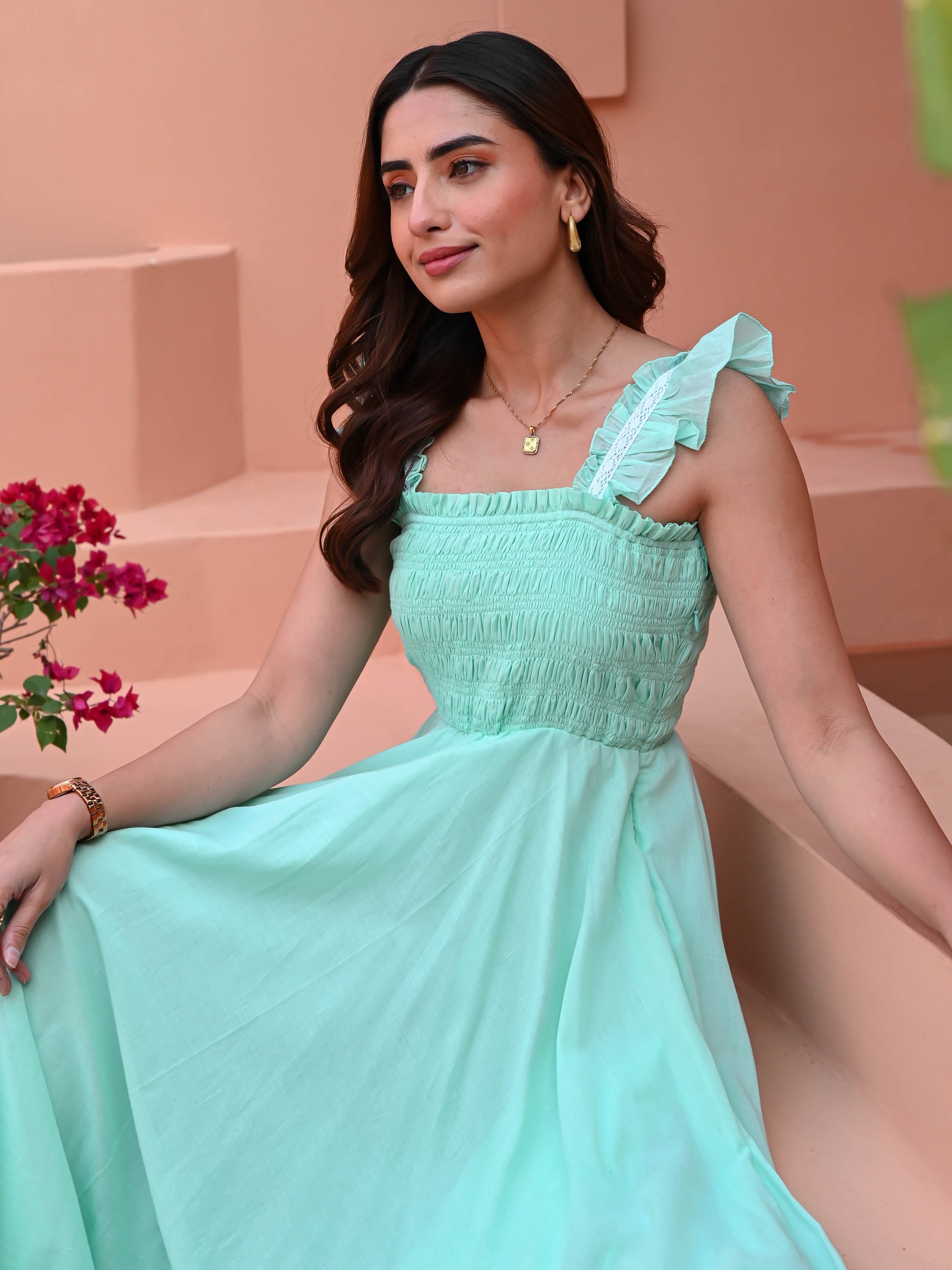 Island Highlow Cotton Dress