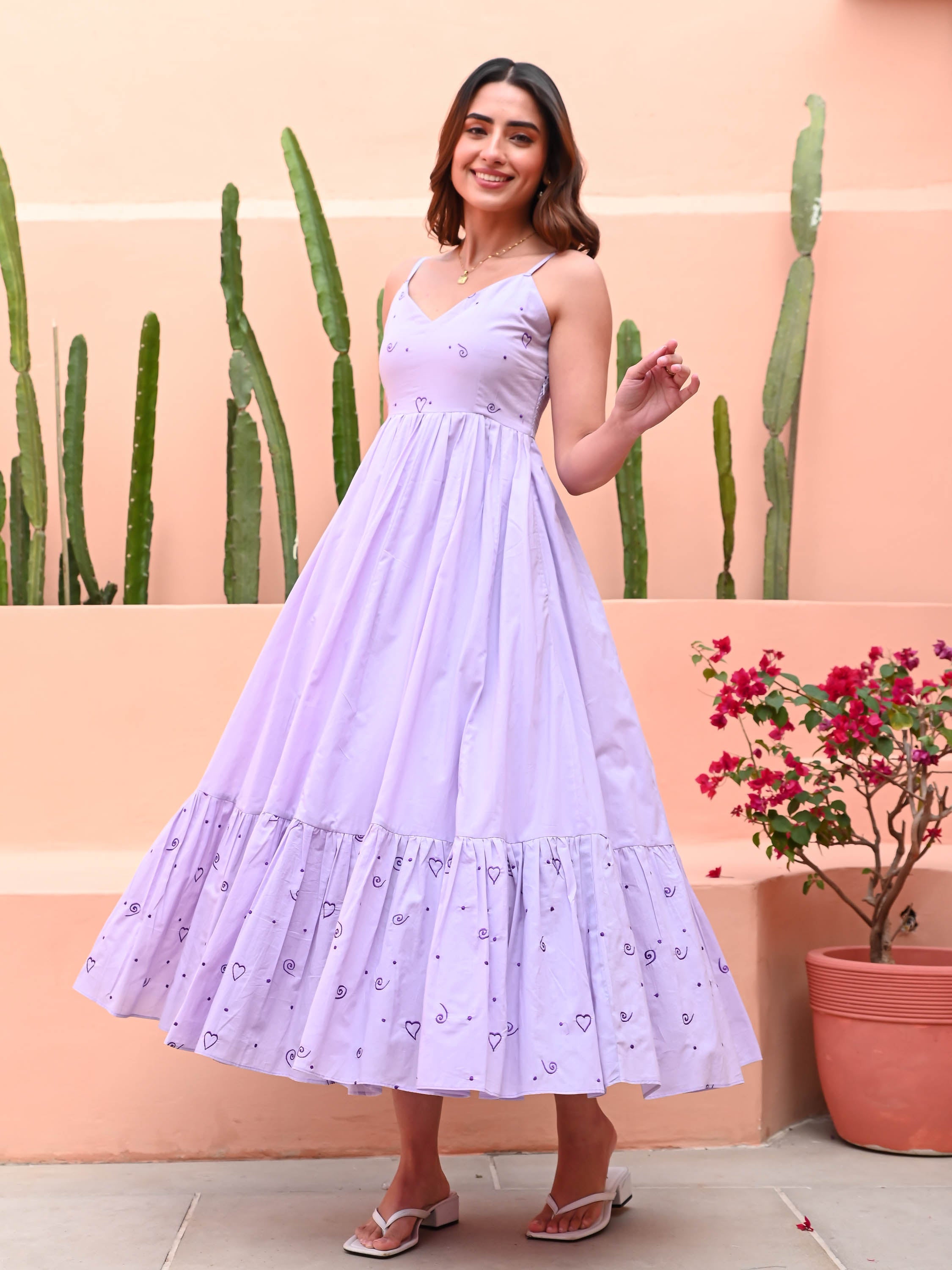 Light Orchid Cotton Dress