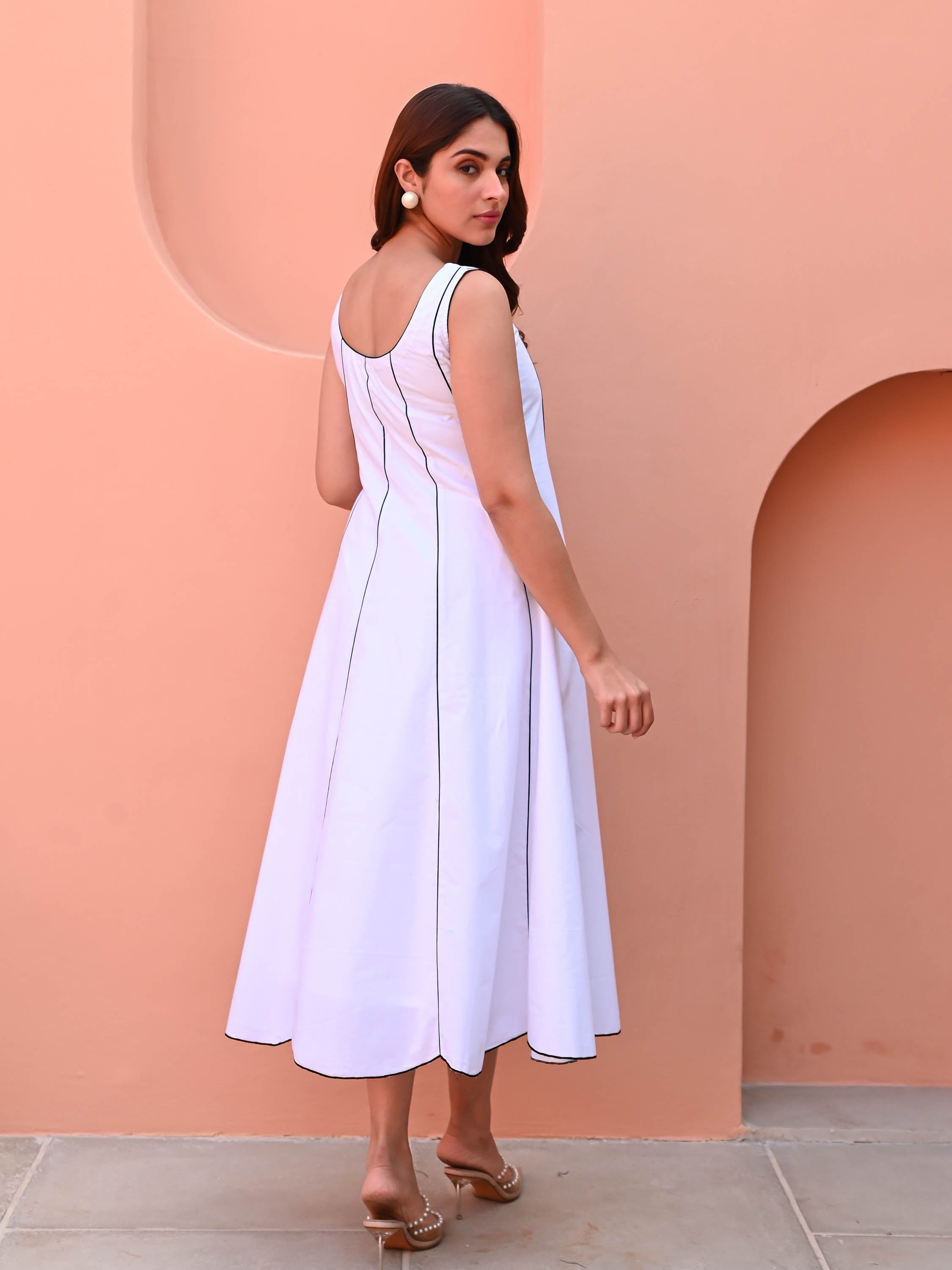 Frost White Cotton Dress