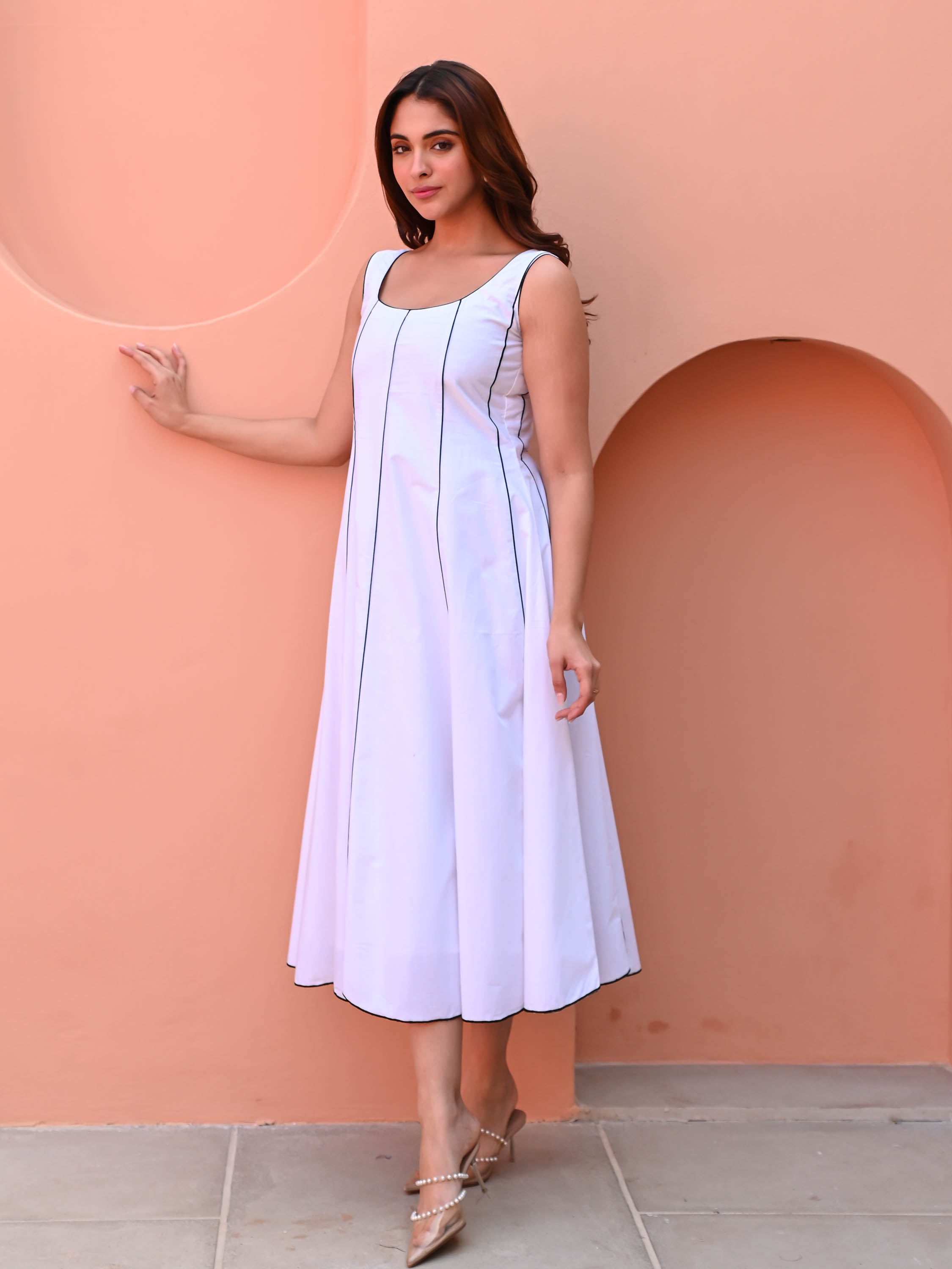 Frost White Cotton Dress