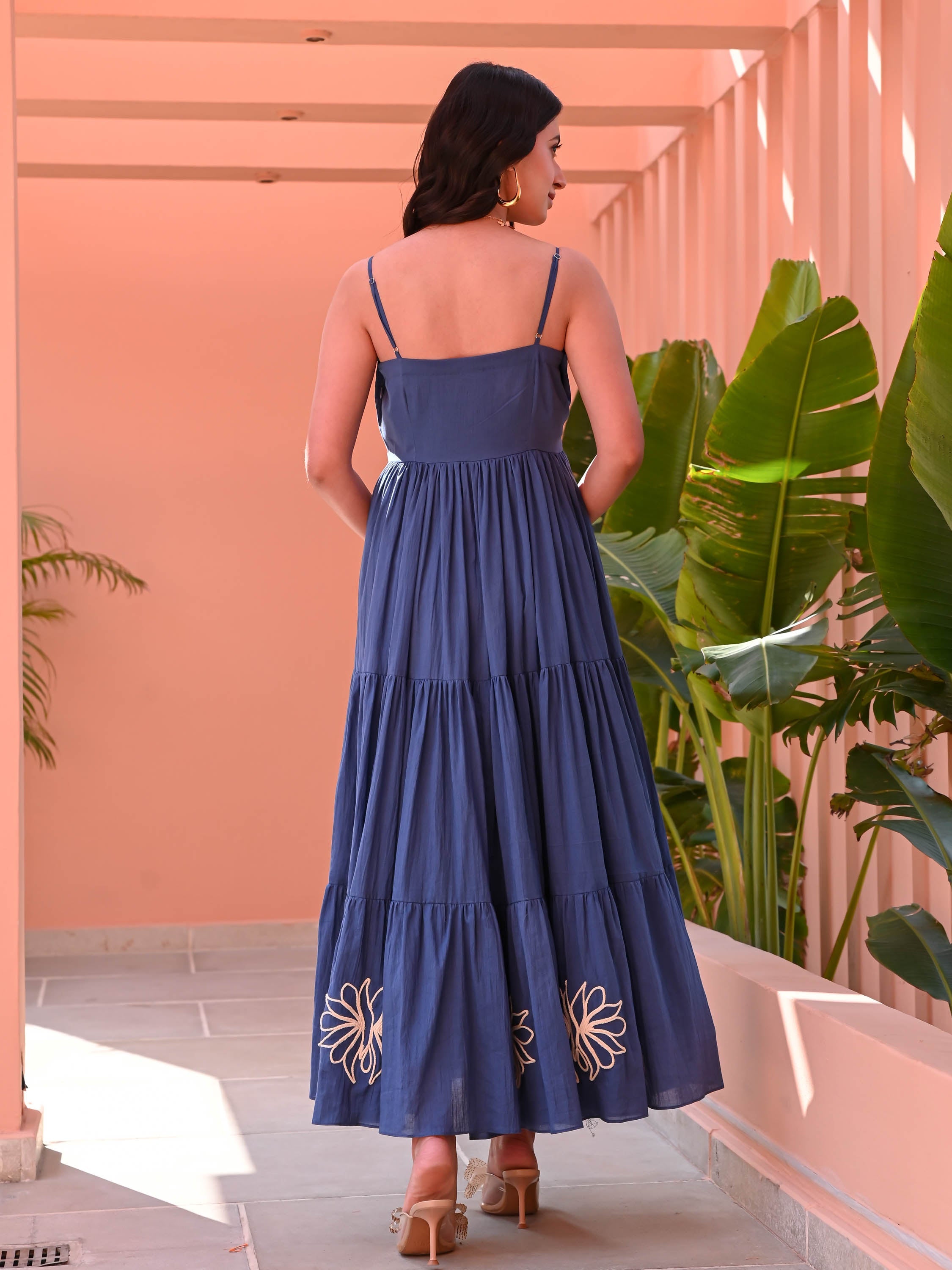 Galaxy Blue Cotton Dress