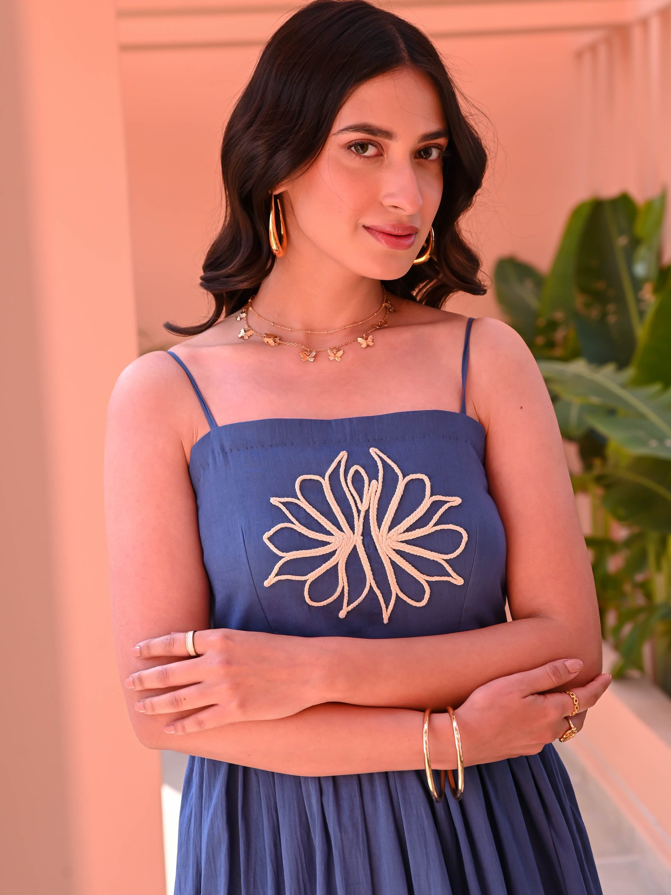 Galaxy Blue Cotton Dress