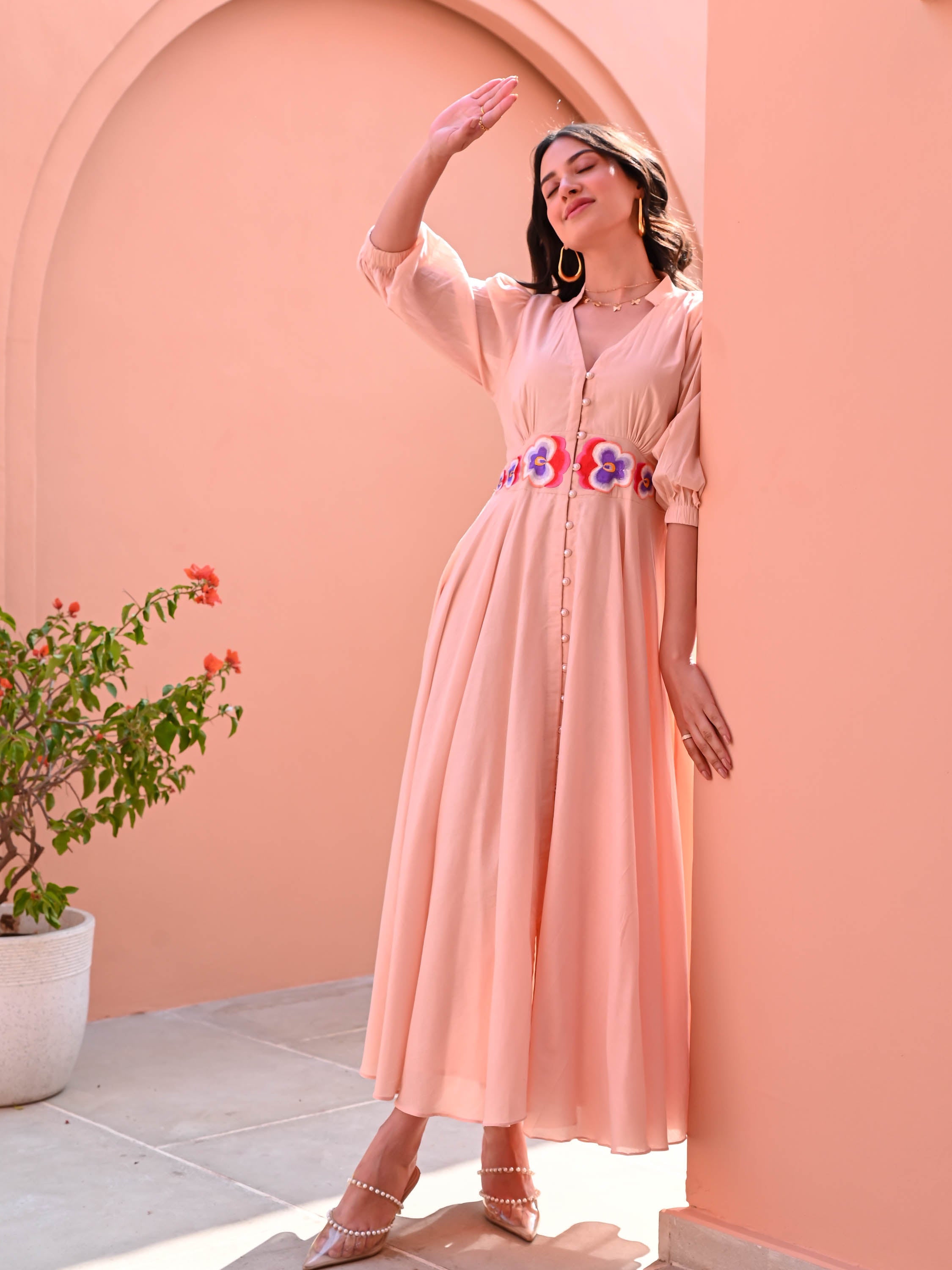 Pale Rose Cotton Dress