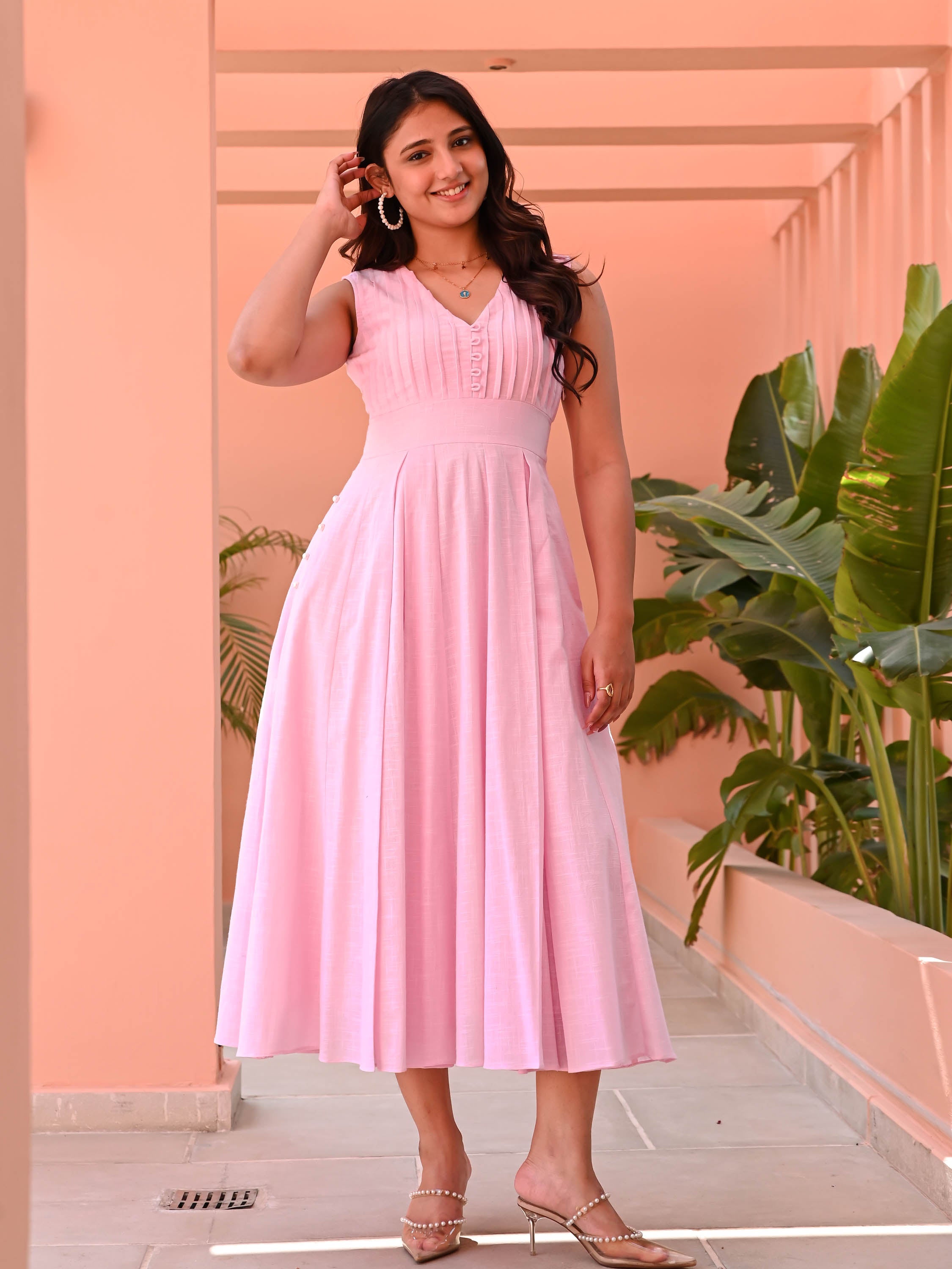 Prism Pink Cotton Dress