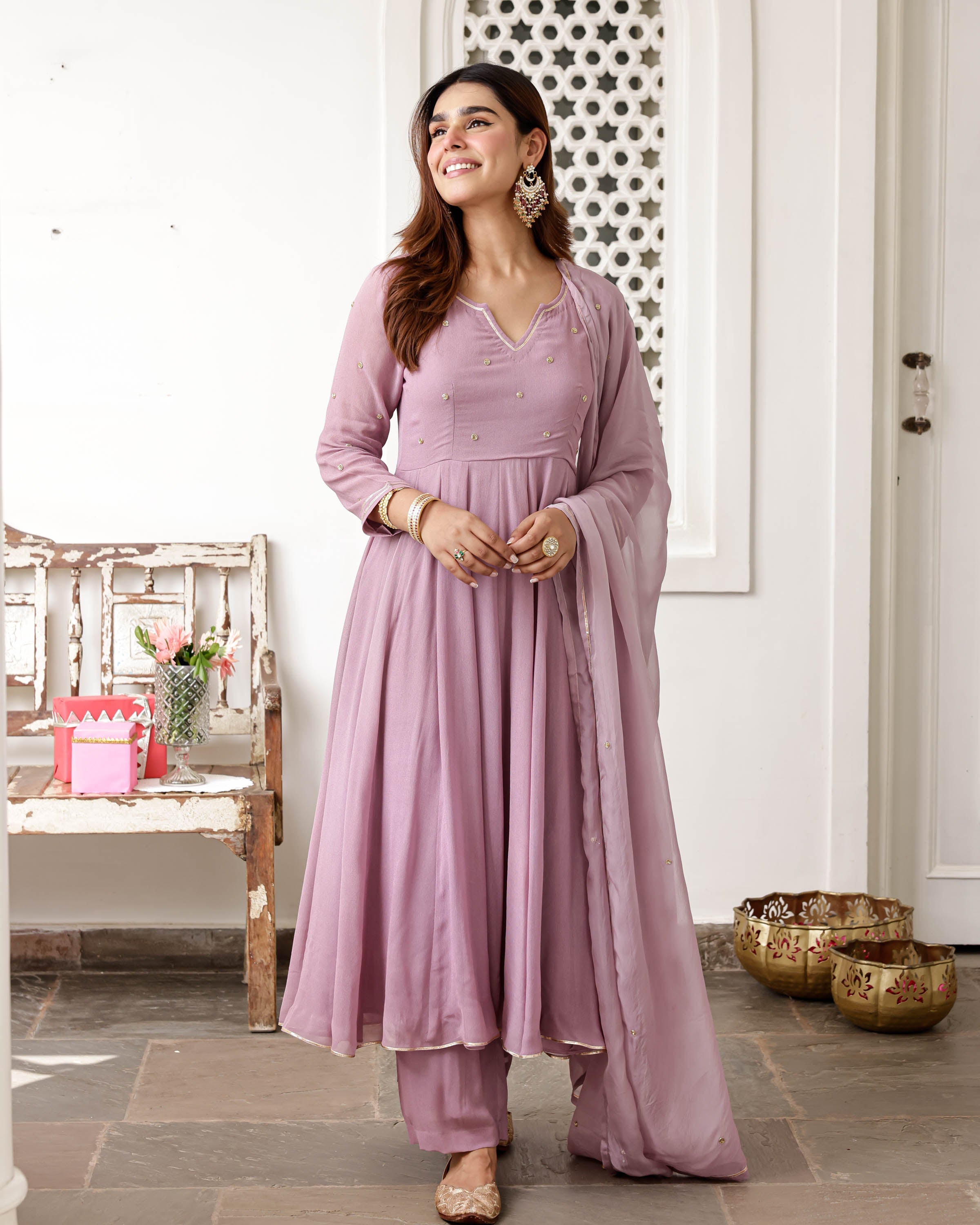 Avni Purple  Suit Set