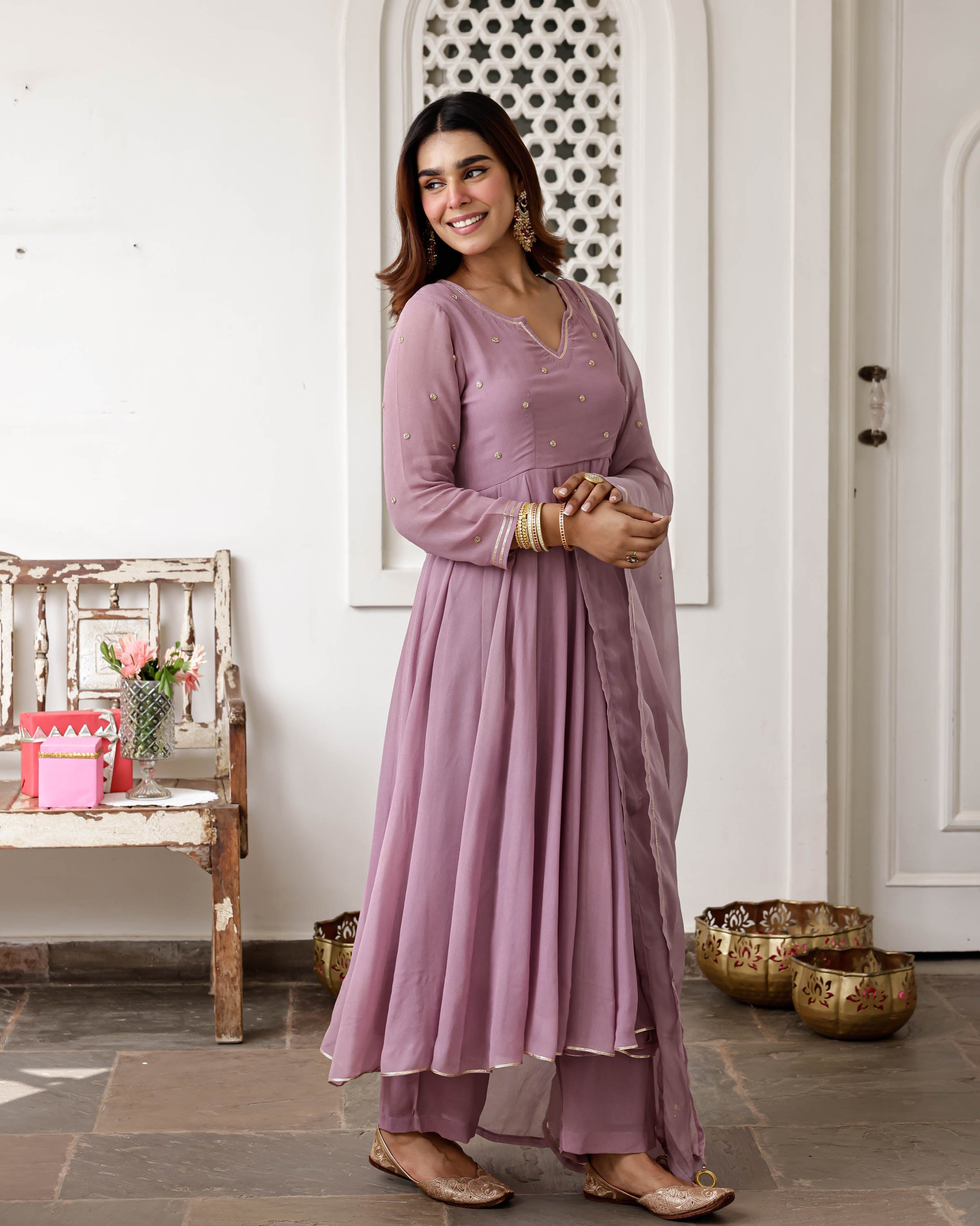 Avni Purple  Suit Set