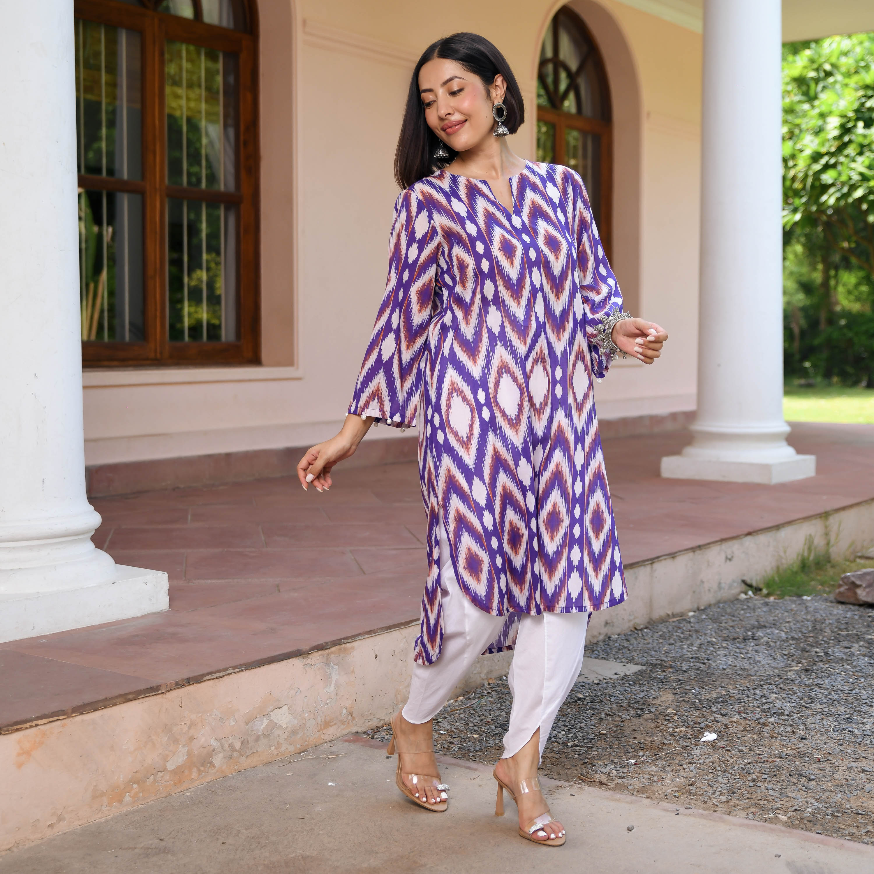 Ikkat Illusions Kurta Set