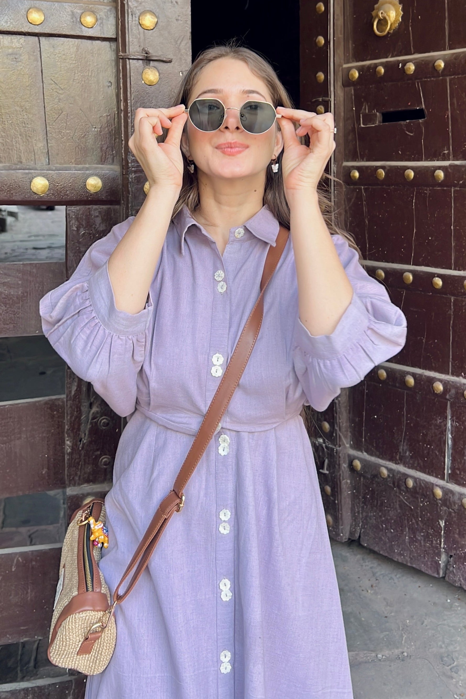 Lavender Grace Shirt Dress