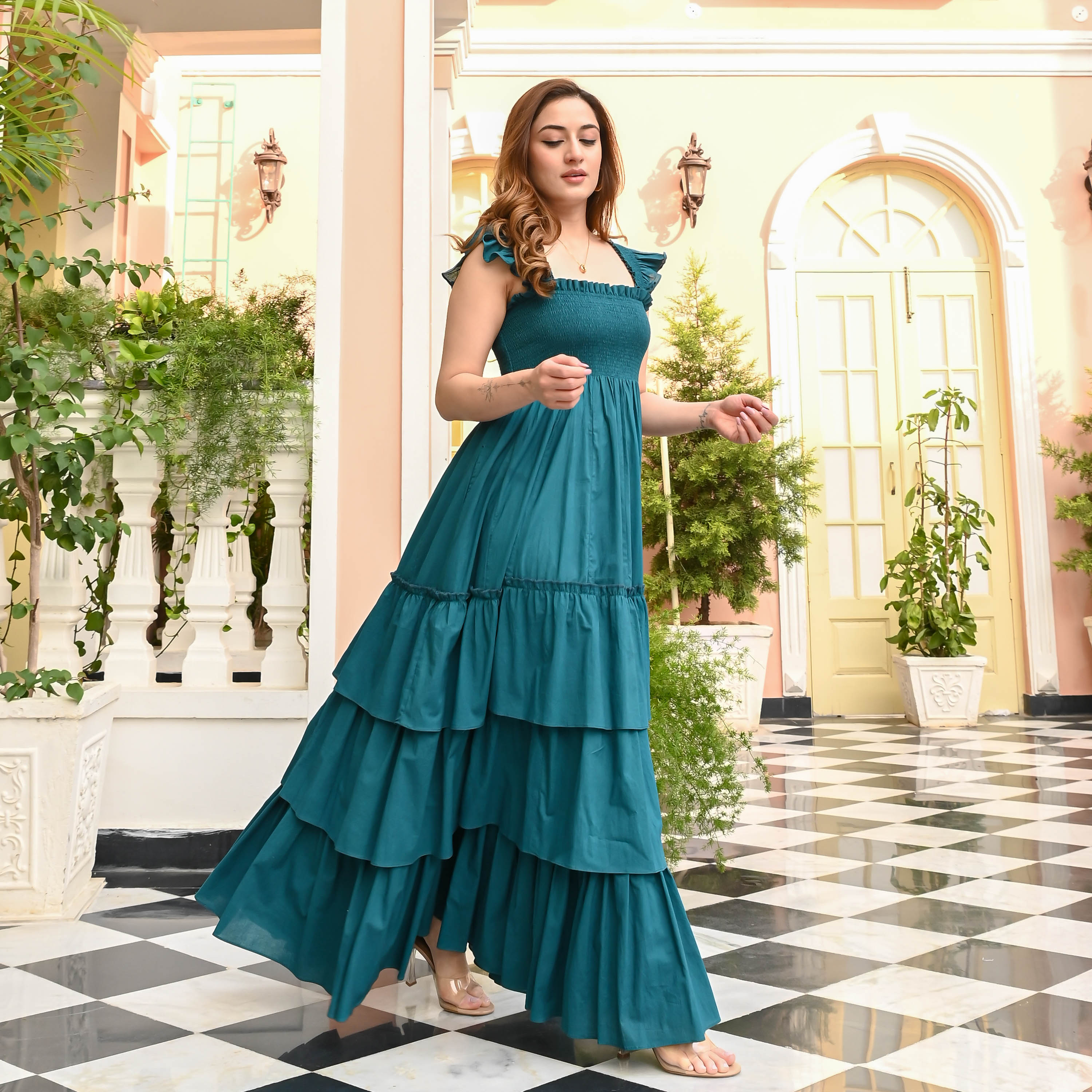 Bunaai Coastal Charm Cotton Dress