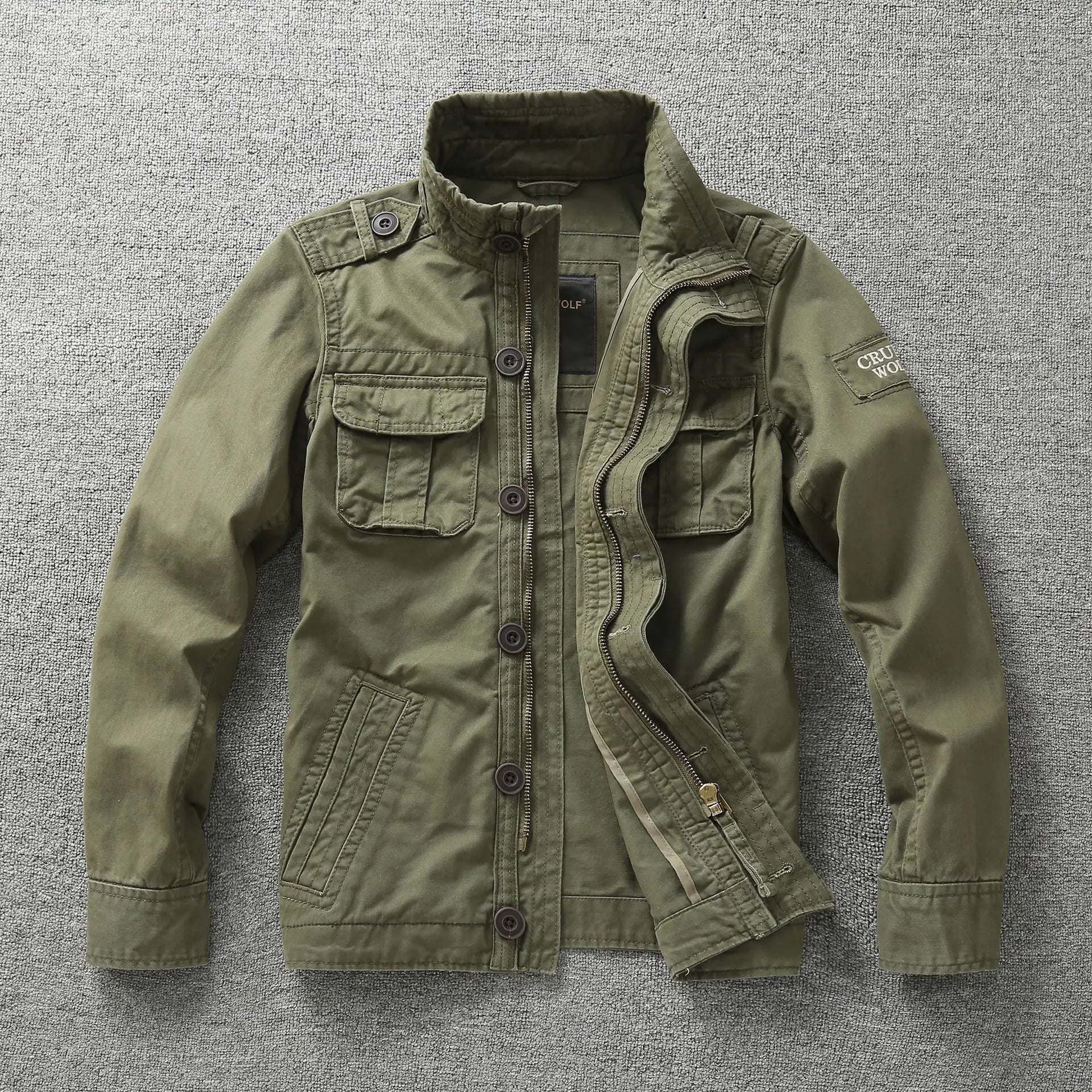 Signature Tunica Green Denim Cargo Jacket