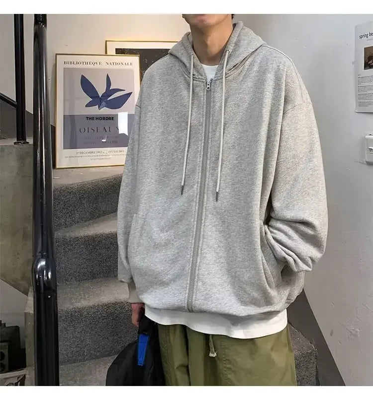 Signature Tunica Men's American Style CardiganTrendy Loose-Fit Couple Sweatshirt Jacket