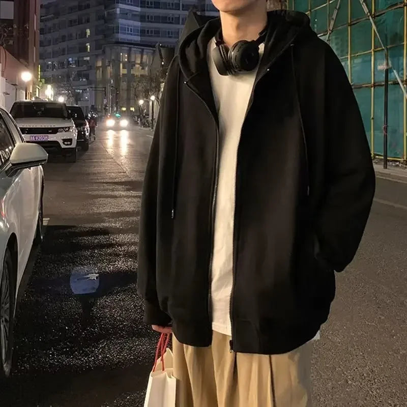 Signature Tunica Men's American Style CardiganTrendy Loose-Fit Couple Sweatshirt Jacket