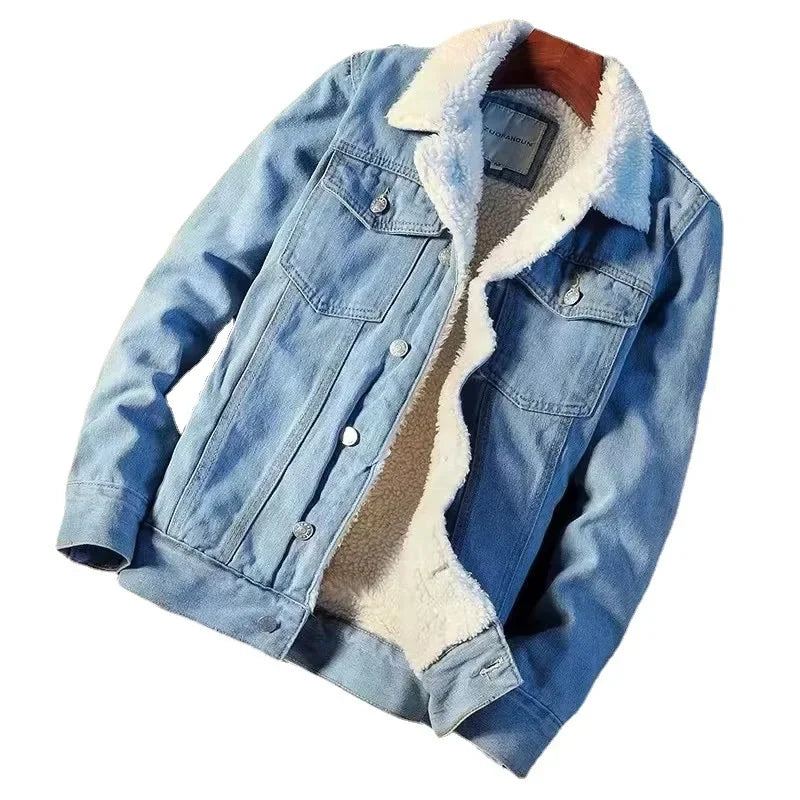 Signature Tunica Men's Fleece-Lined Denim Loose Fit Winter Coat Jacket
