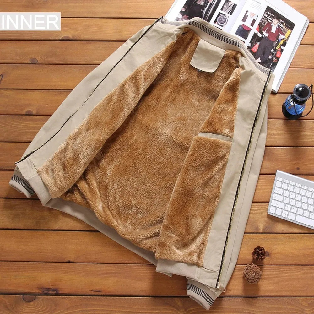 Signature Tunica Men's Fleece Thickened Aviator Jacket For Mens