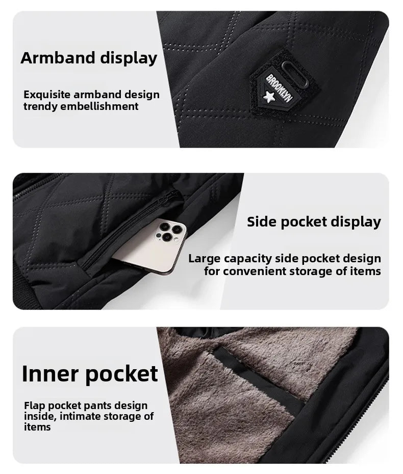 Signature Tunica Men's Thick Warm Parker Checkered Cotton Jacket