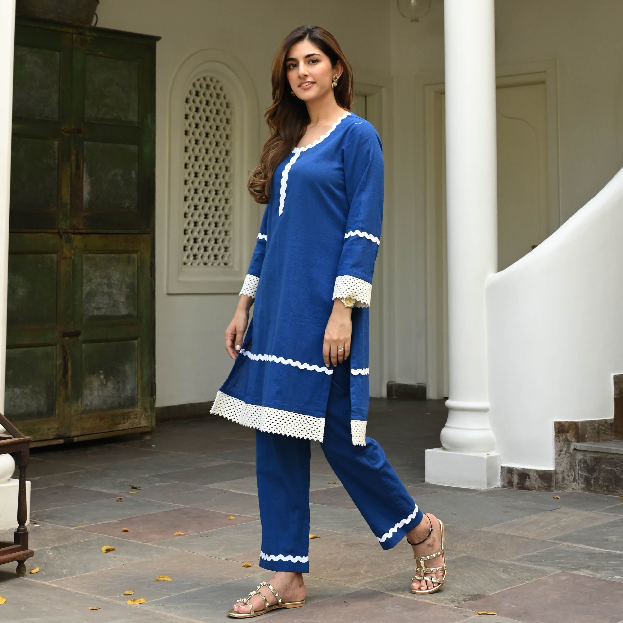 Bunaai Cotton Enchant Kurta Set